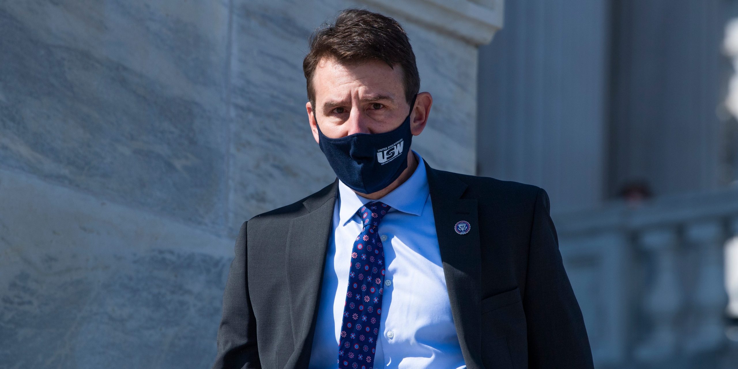 Rep frank mrvan with a mask on