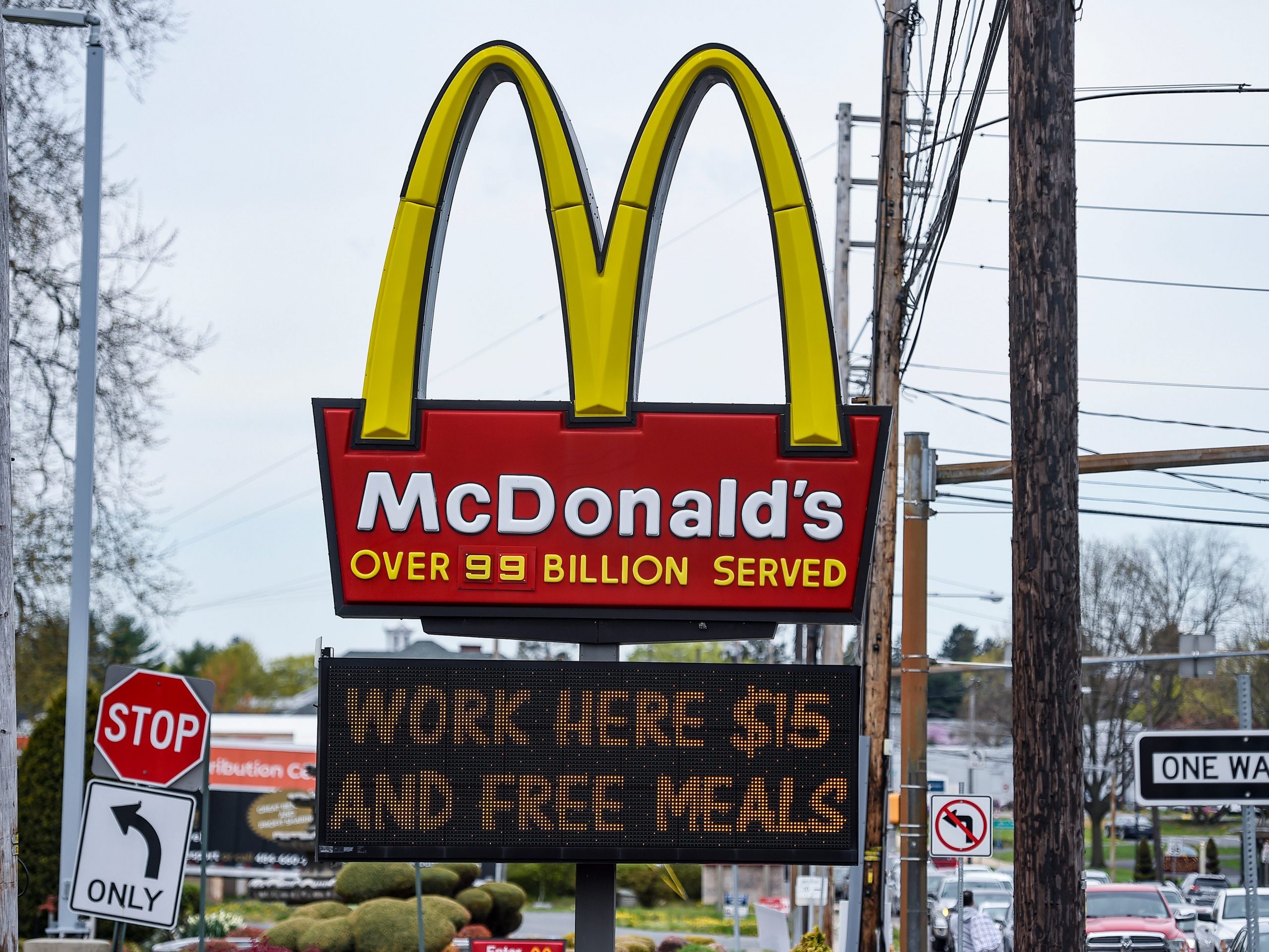 McDonald's hiring sign