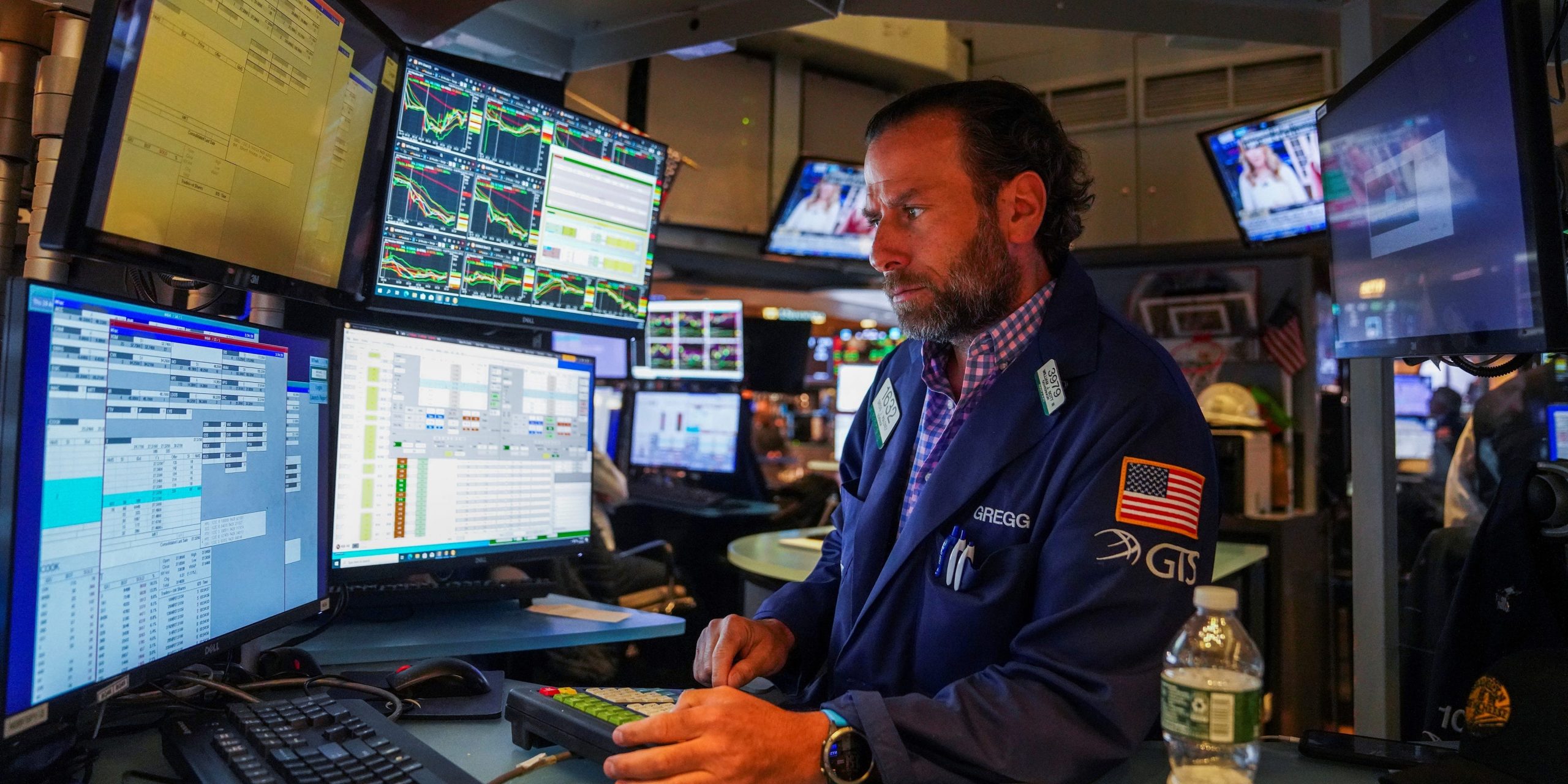 Traders work at the trading floor in the New York Stock Exchange in New York, the United States, Aug. 19, 2021.