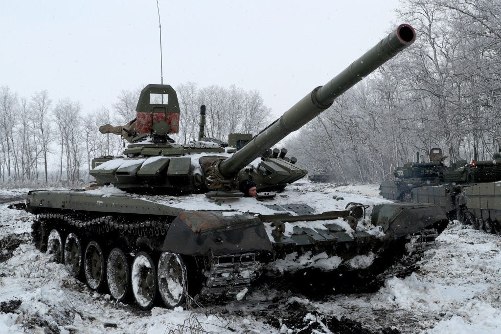 WMD T-72B3 tank crews provide fire support to motorised rifle units,  enabling Russian troops offensive within special military operation :  Ministry of Defence of the Russian Federation