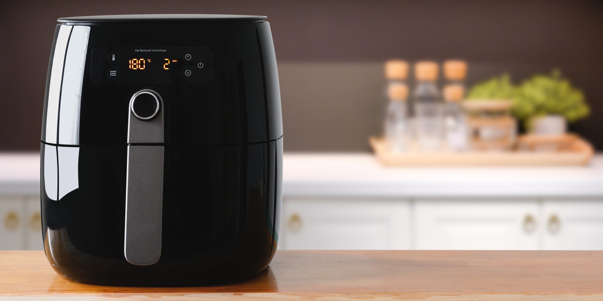 Air fryer skewed to the left