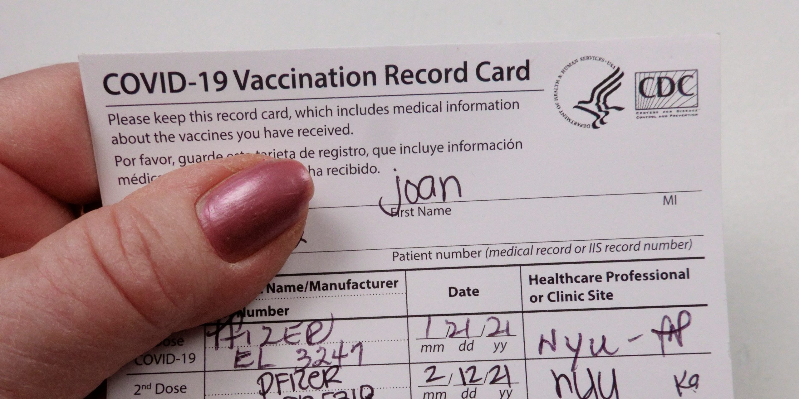 vaccine card