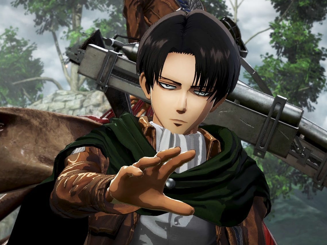 A screenshot of koei tecmo's levi ackerman in gameplay