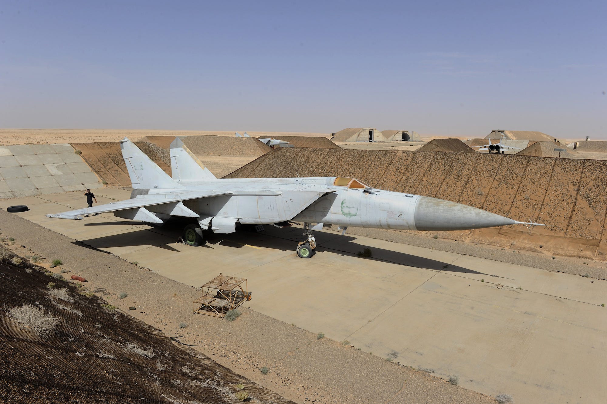 MiG-23 fighter jets at base in Libya