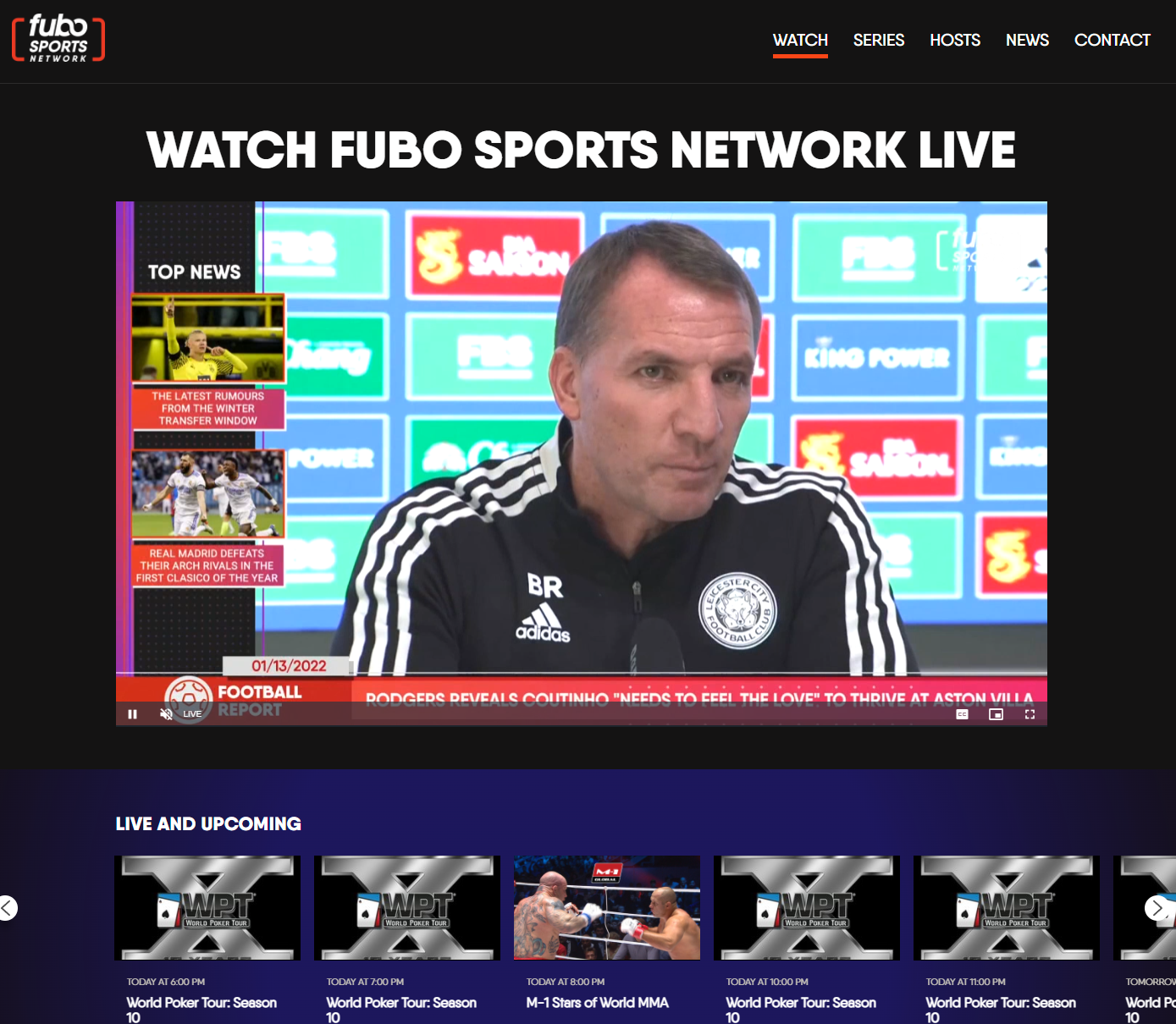 Fubo Sports Network in Chrome