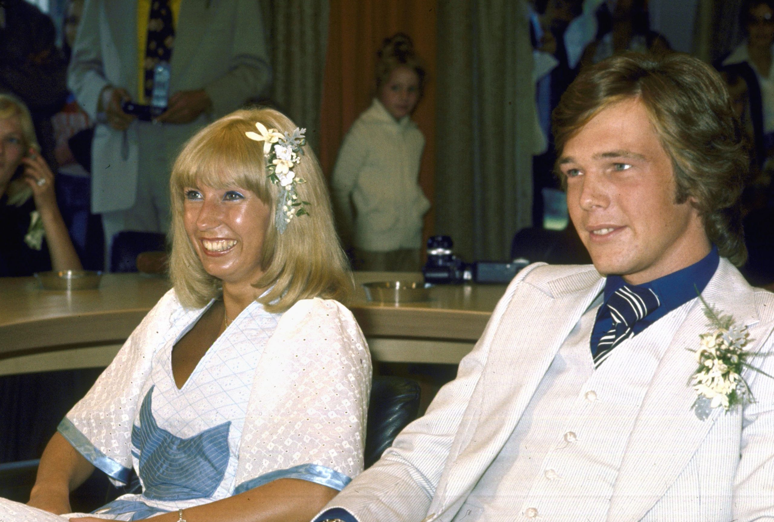 John de Mol en Willeke Alberti tijdens hun huwelijk in 1976. Foto: ANP