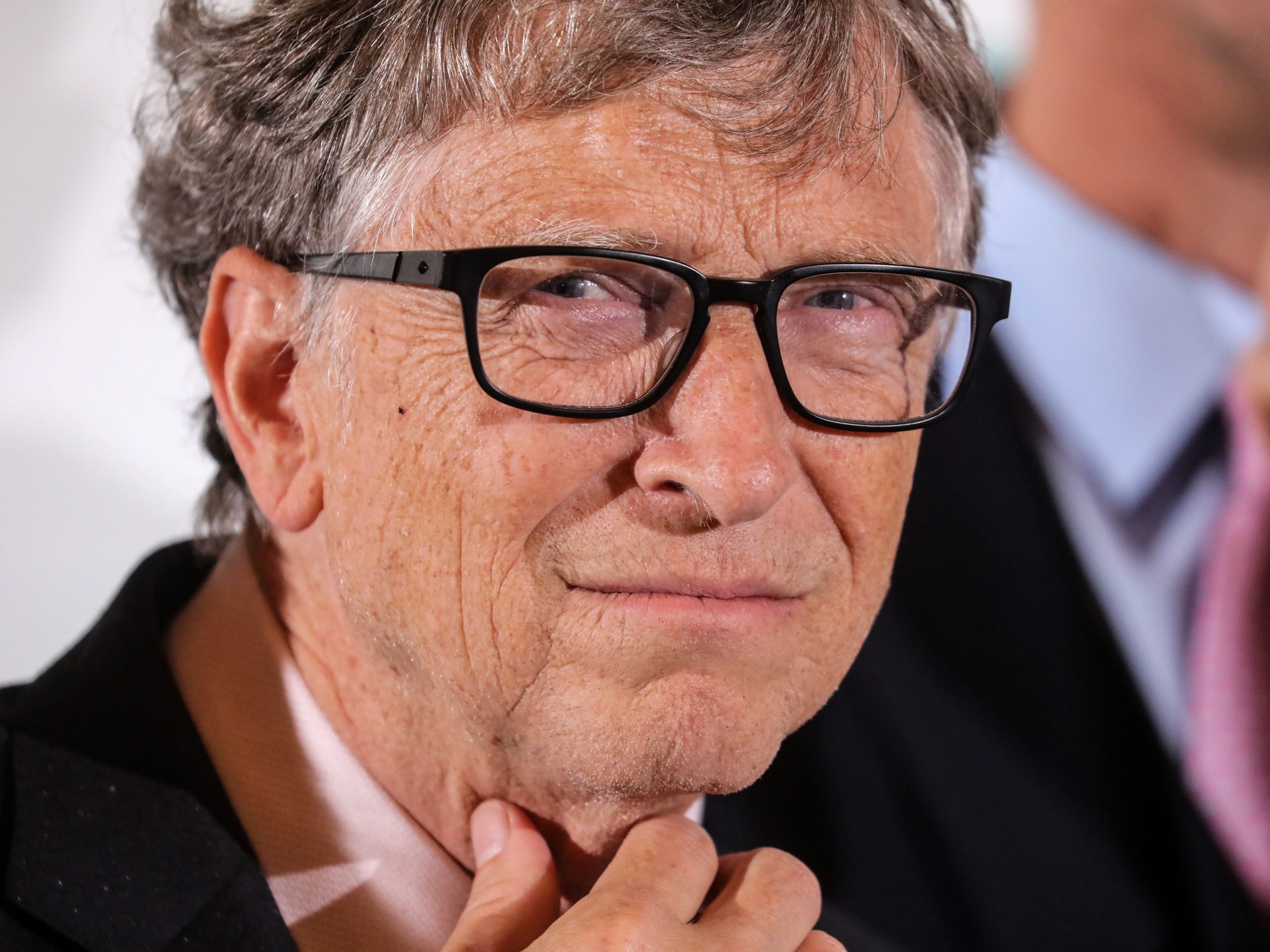 Close-up of Bill Gates at a conference