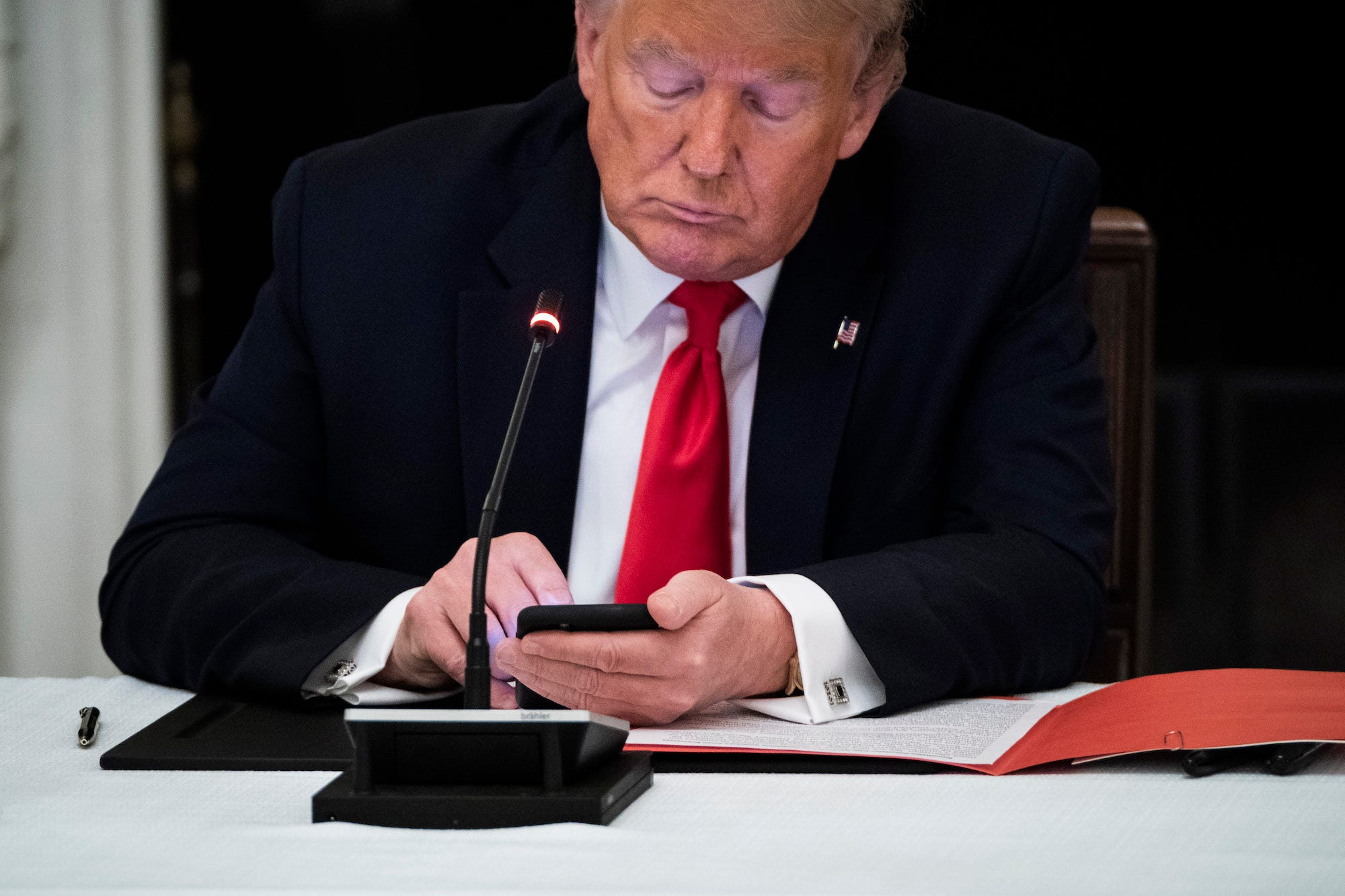 Donald Trump on phone
