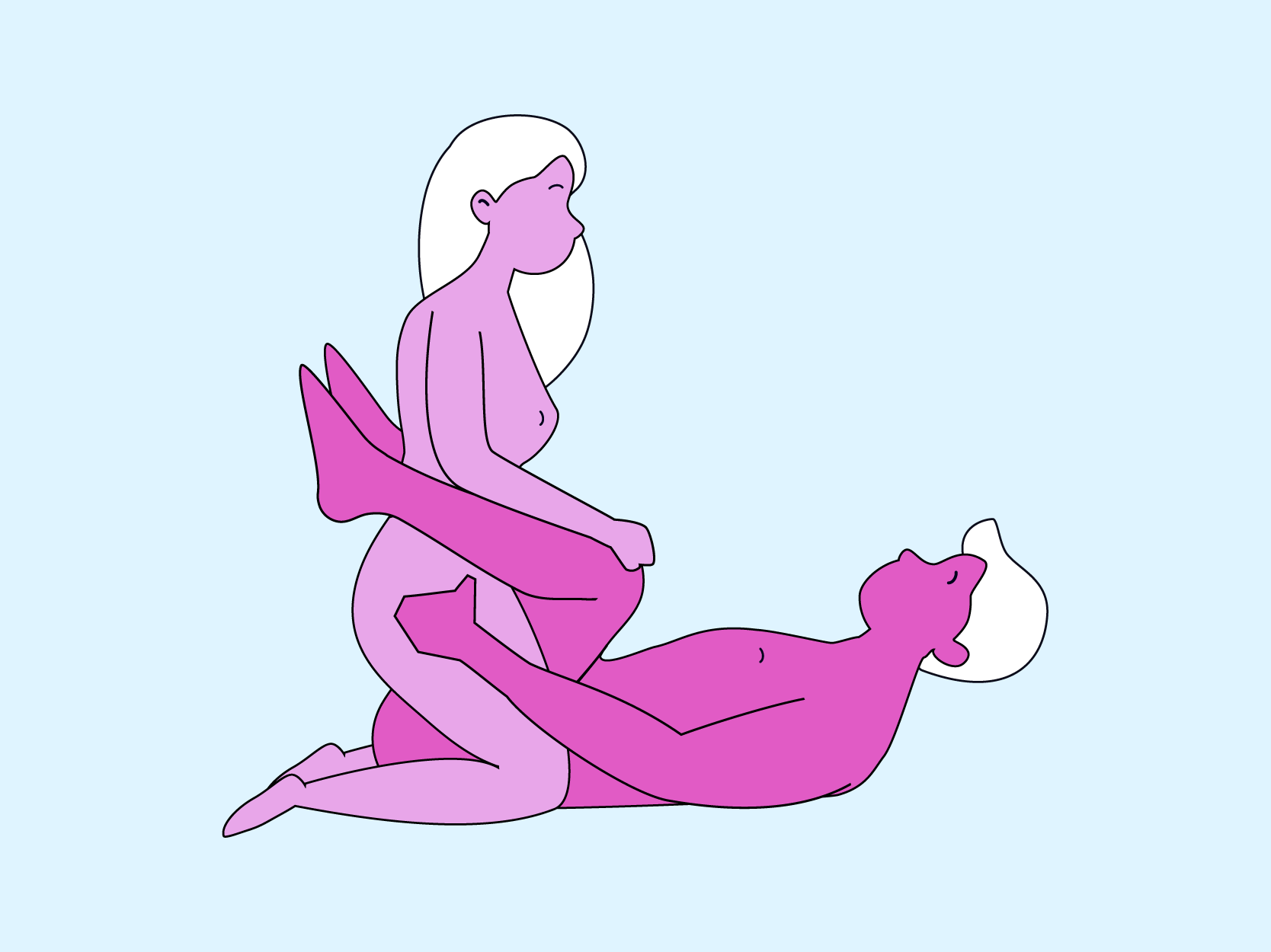 Health Reference Kneeling Amazon sex position illustration