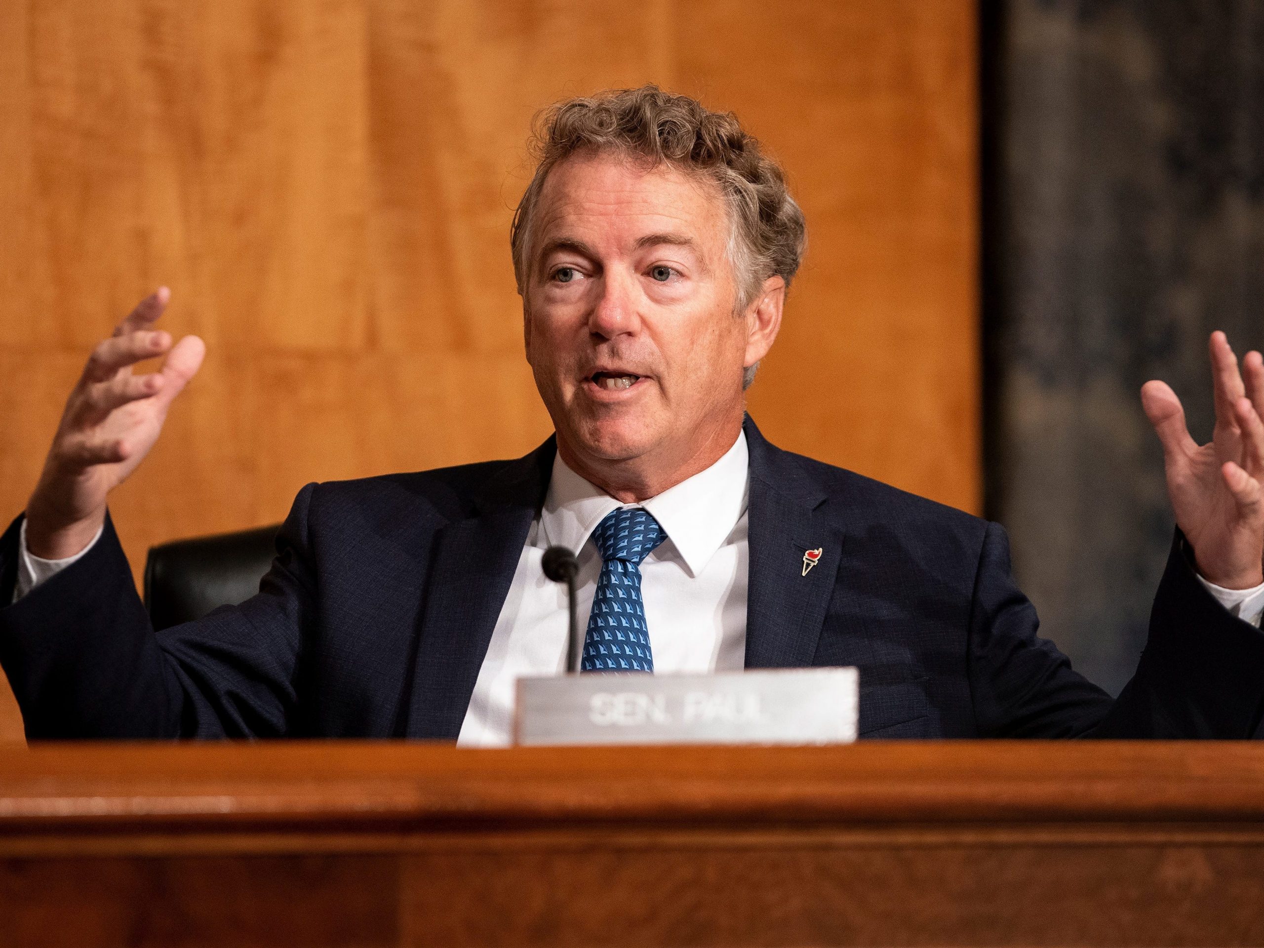 Republican Sen. Rand Paul of Kentucky during a Senate Homeland Security & Governmental Affairs hearing at the US Capitol on September 21, 2021.