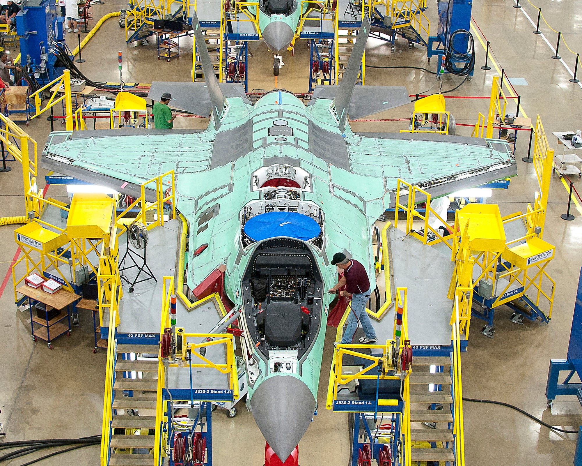 F-35 factory assembly line