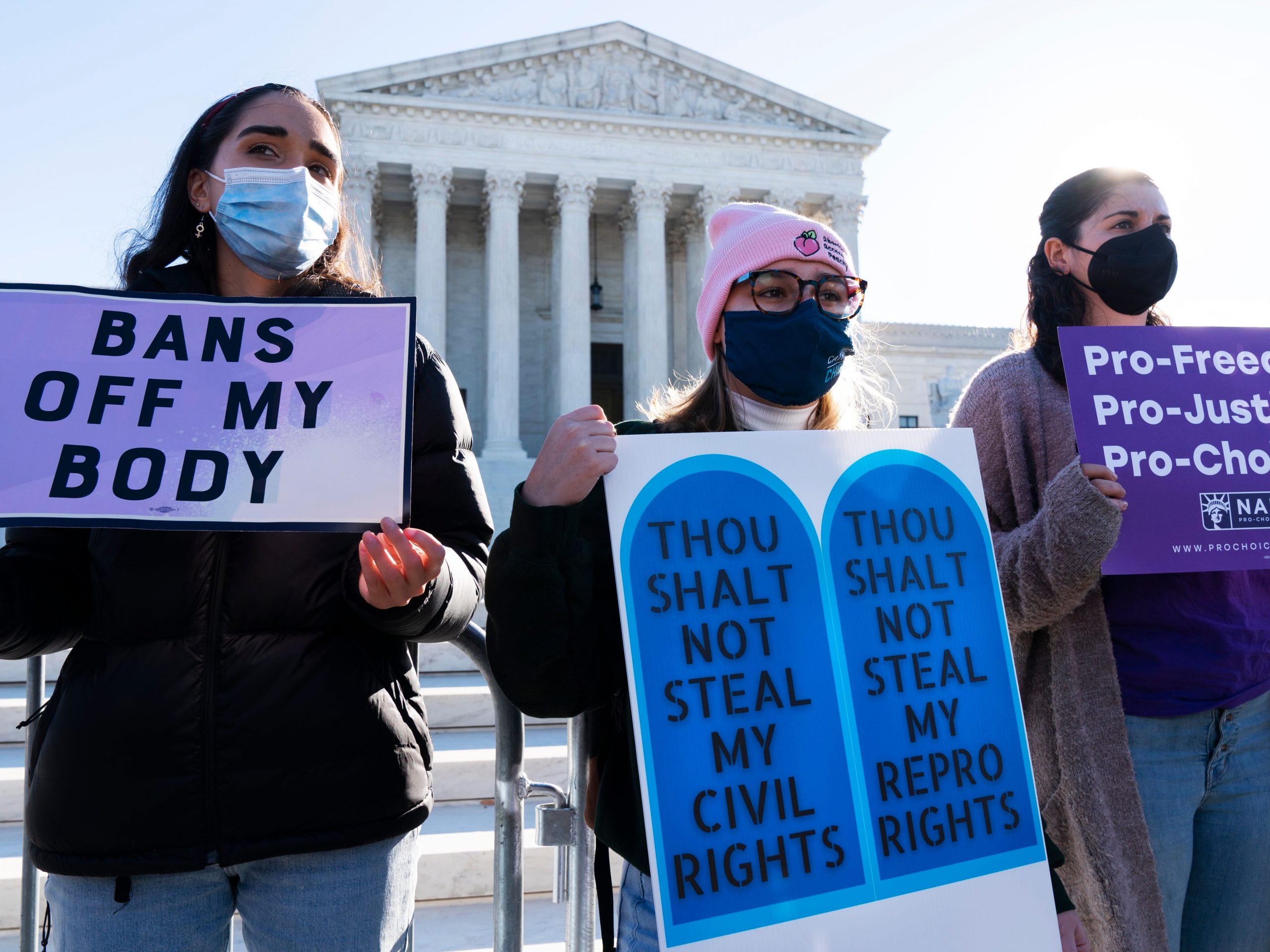 abortion protest outside Supreme Court