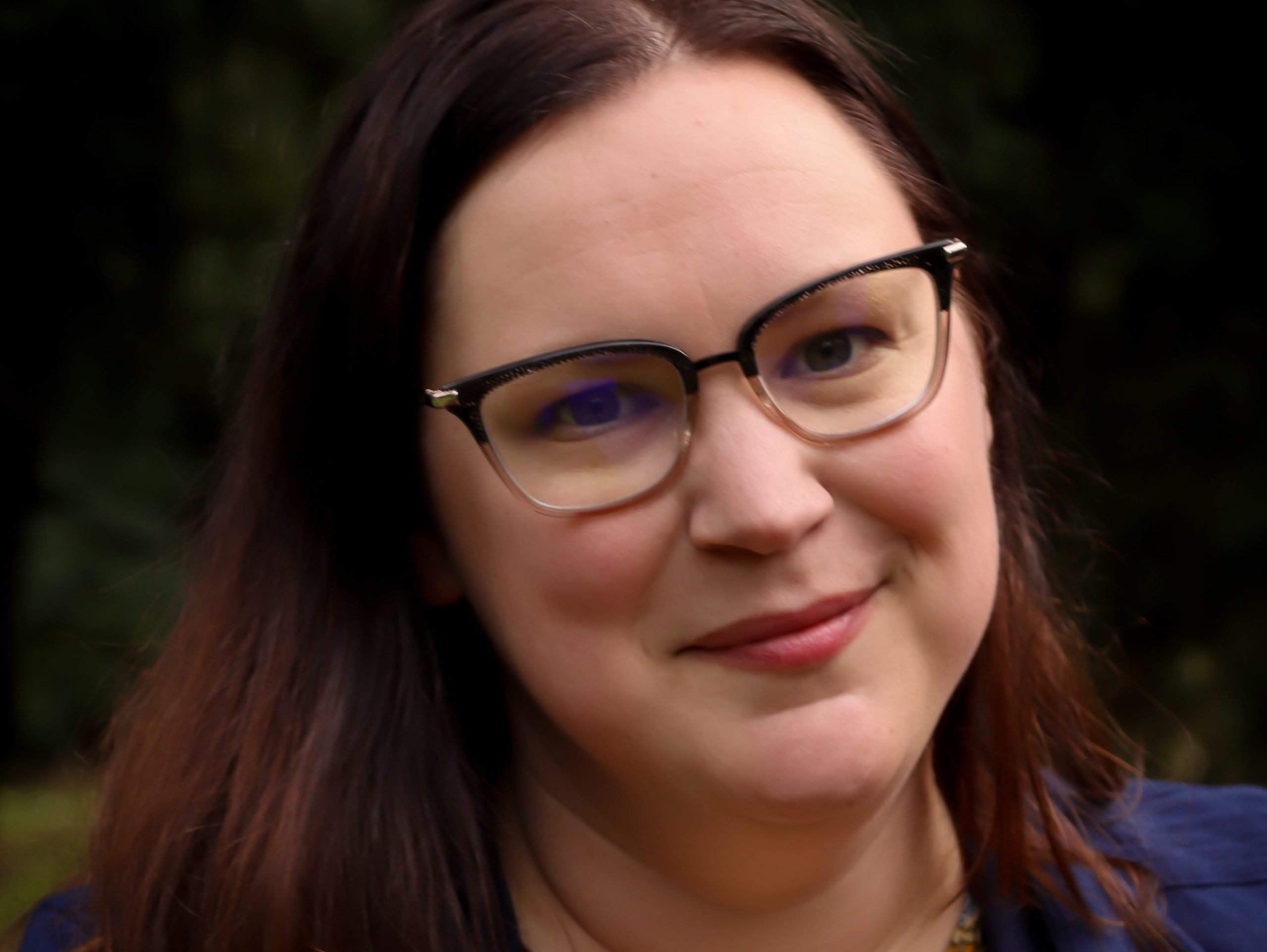 Headshot of woman wearing glasses