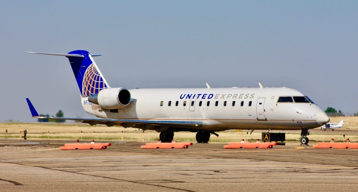 United Express aircraft at Idaho Falls Regional Airport