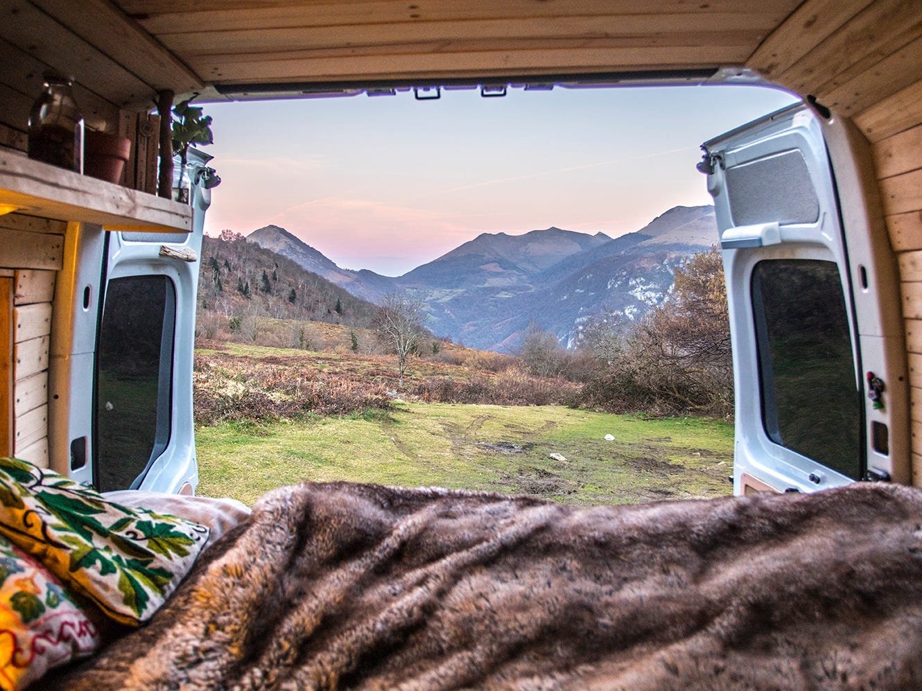 A view from Yasmine El Kotni and René Brink's van.