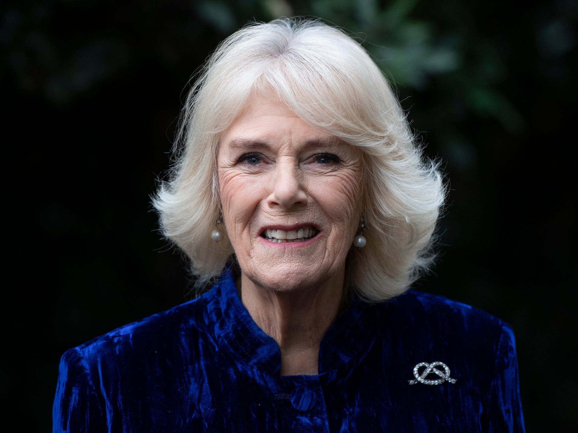 Camilla, Duchess of Cornwall decorates the Clarence House Christmas Tree virtually with children from Helen & Douglas House Hospice, on December 16, 2020 in London, England.