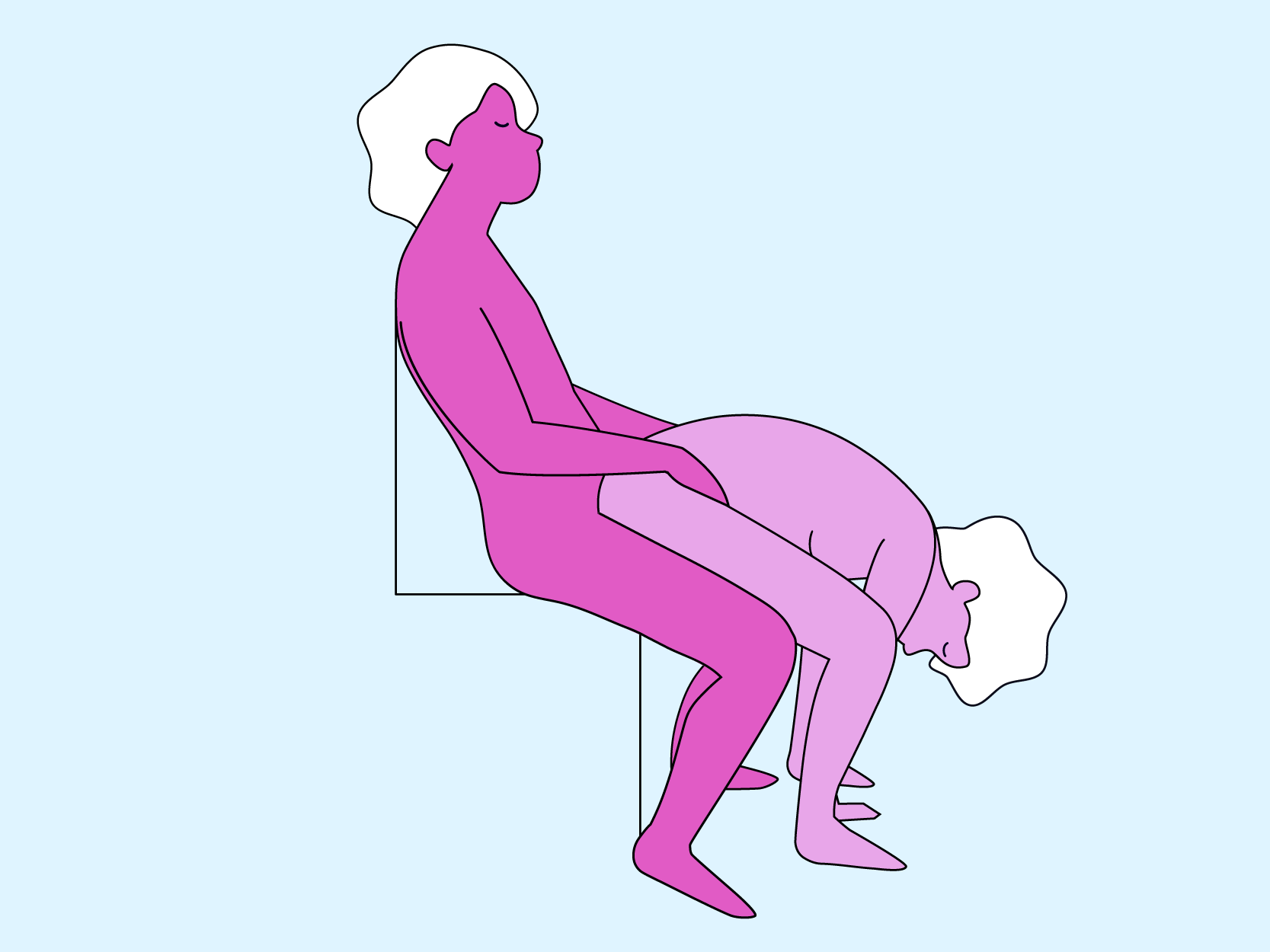 Health Reference Four on the floor (seated) illustration