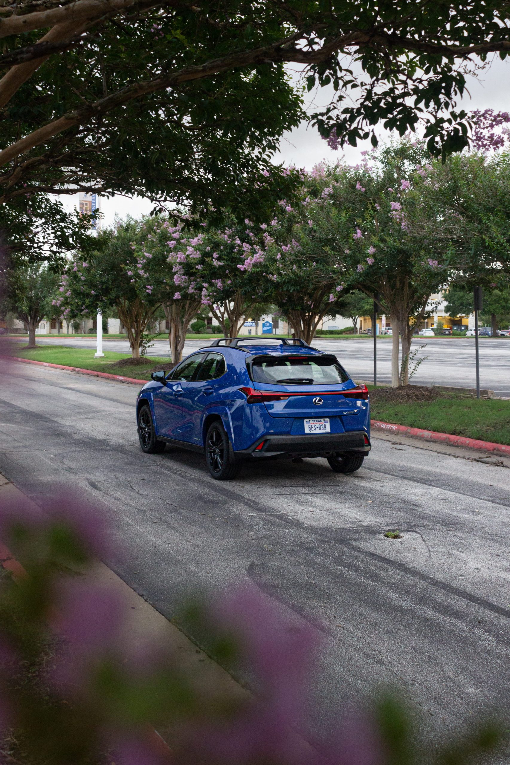 A blue Lexus UX 250h.