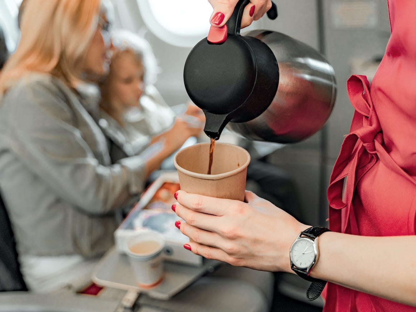 Flight attendant coffee