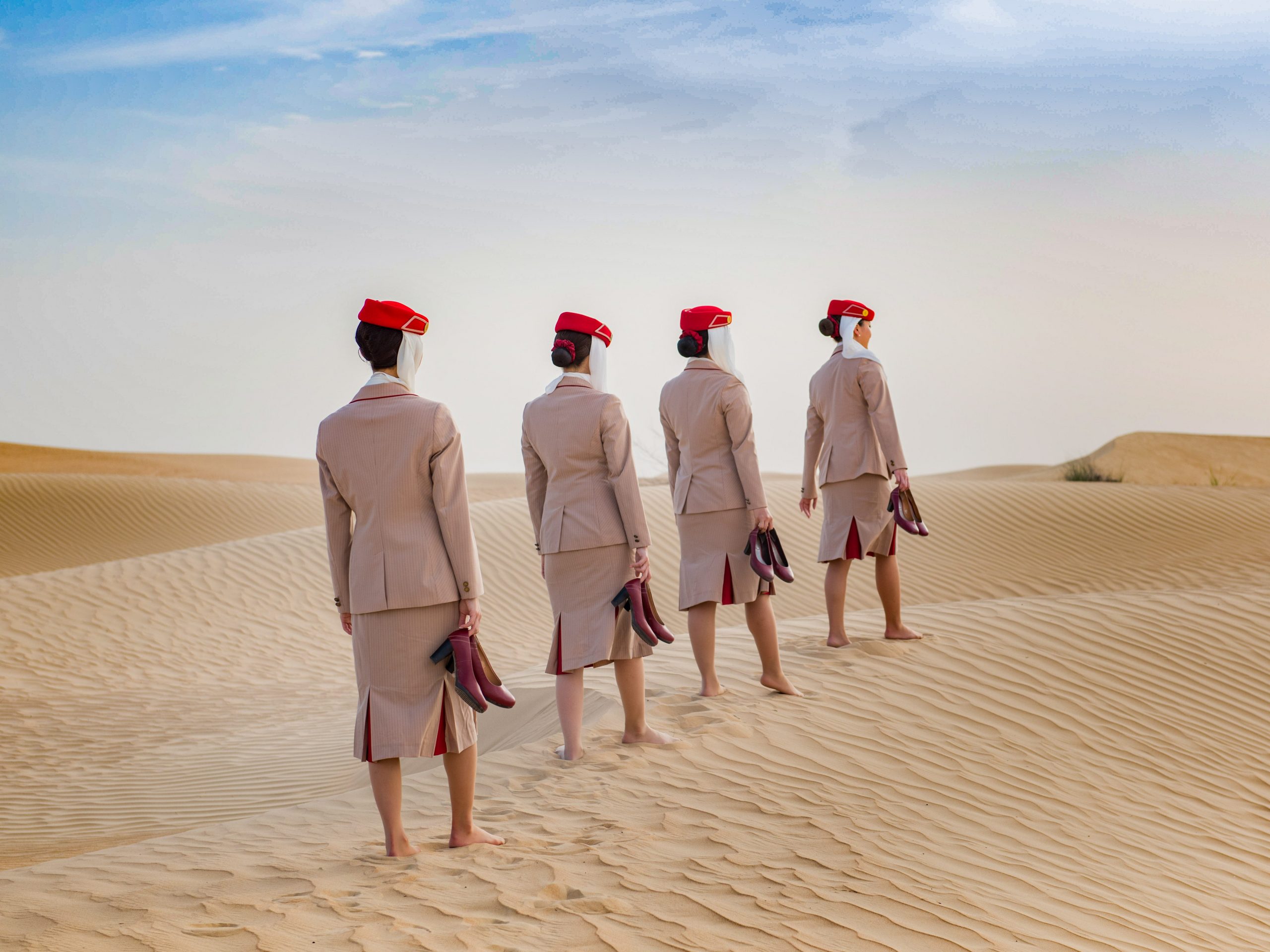 Emirates flight attendants.