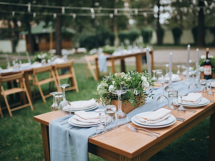 wedding reception table