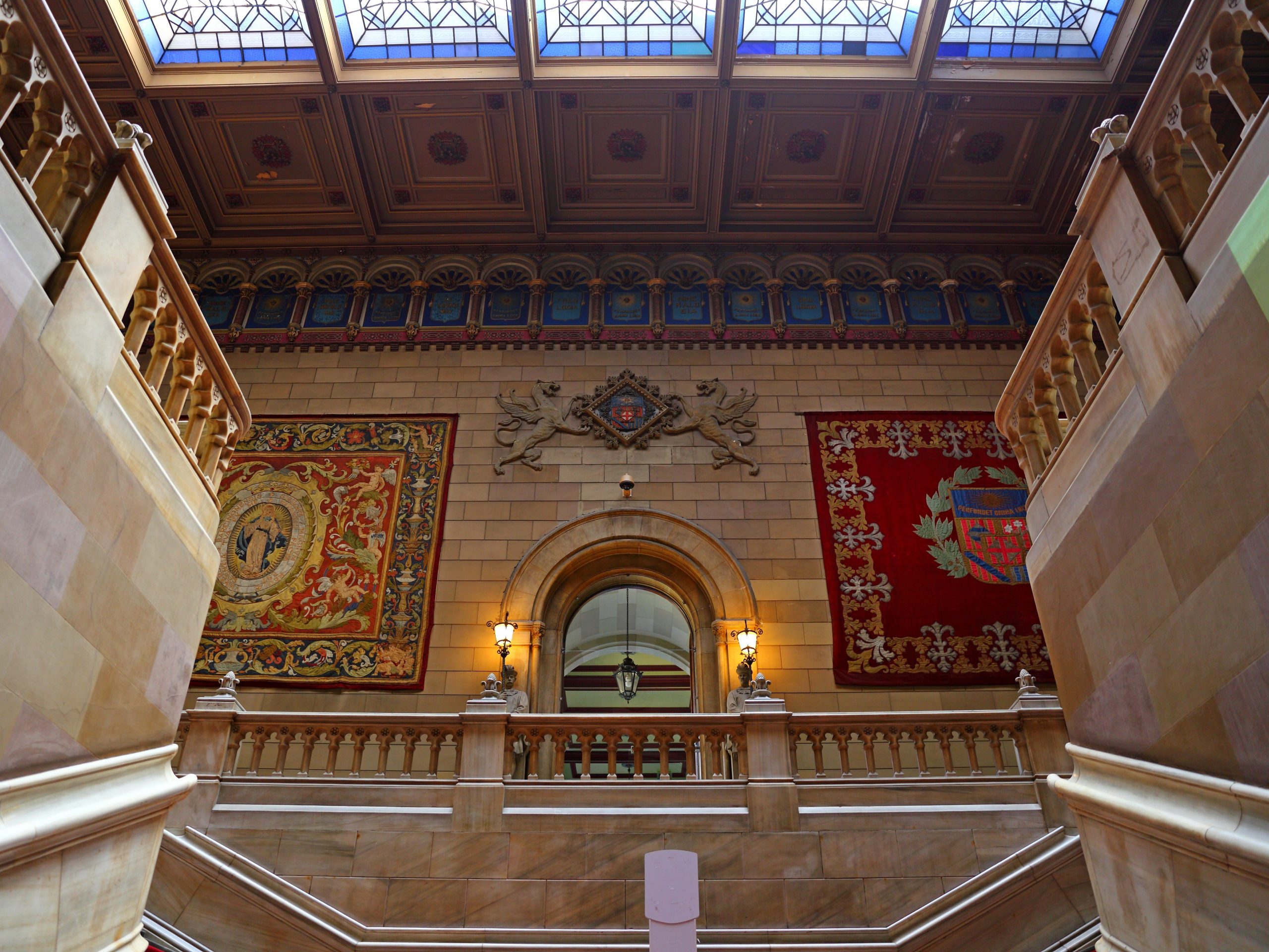 Inside a hall at the University of Barcelona