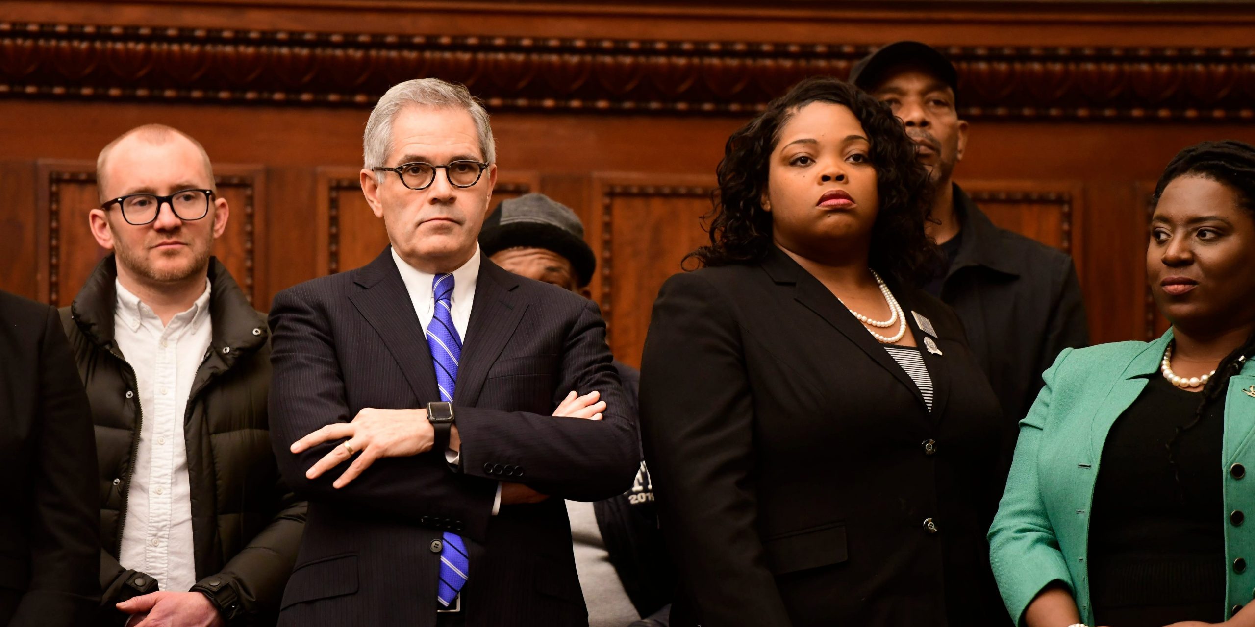 Larry Krasner with arms crossed.