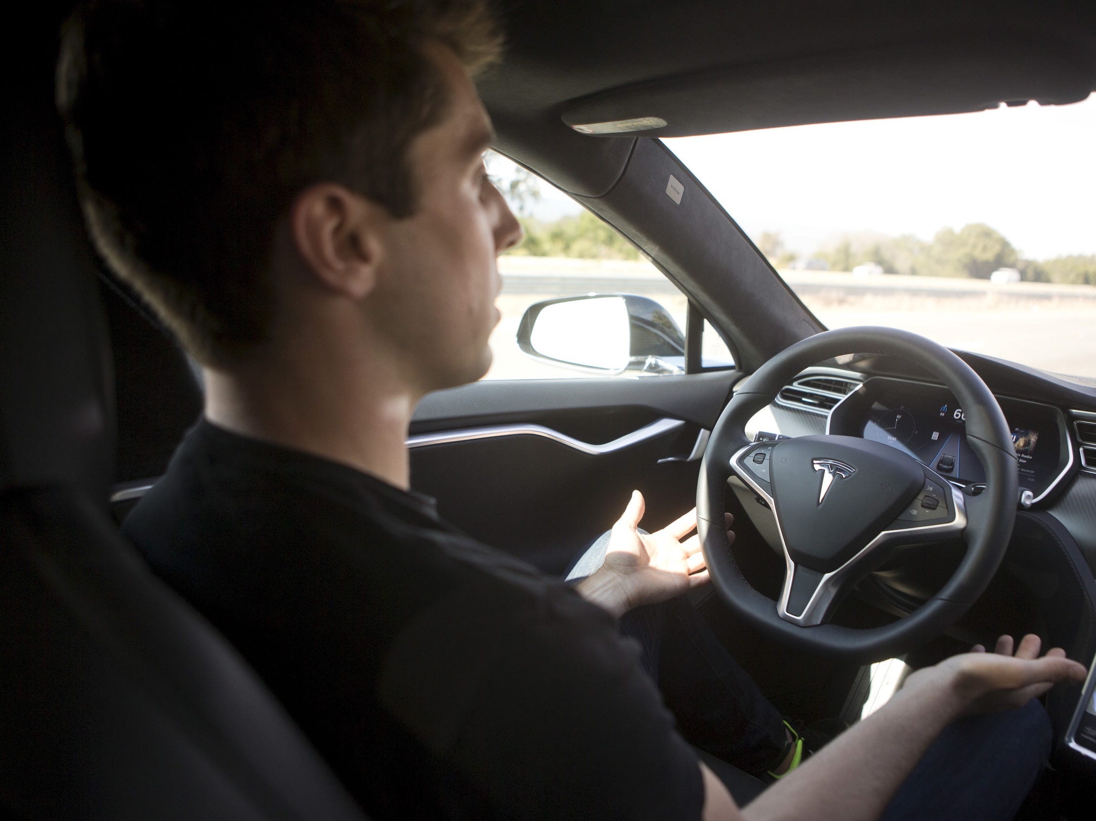 a Tesla driver uses Autopilot