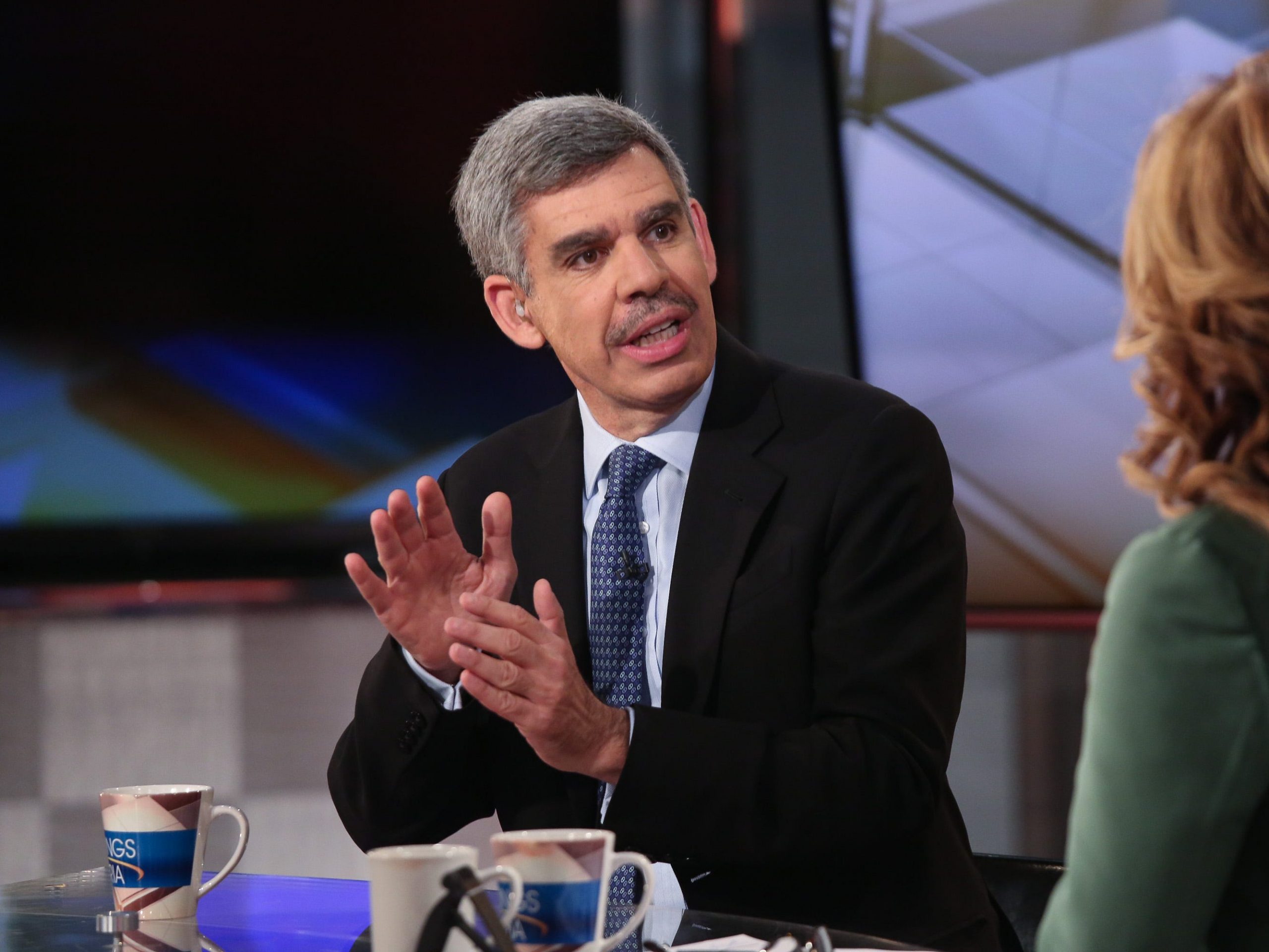 Mohamed El-Erian, Chief Economic Adviser of Allianz appears on a segment of "Mornings With Maria" with Maria Bartiromo on the FOX Business Network at FOX Studios on April 29, 2016 in New York City. (