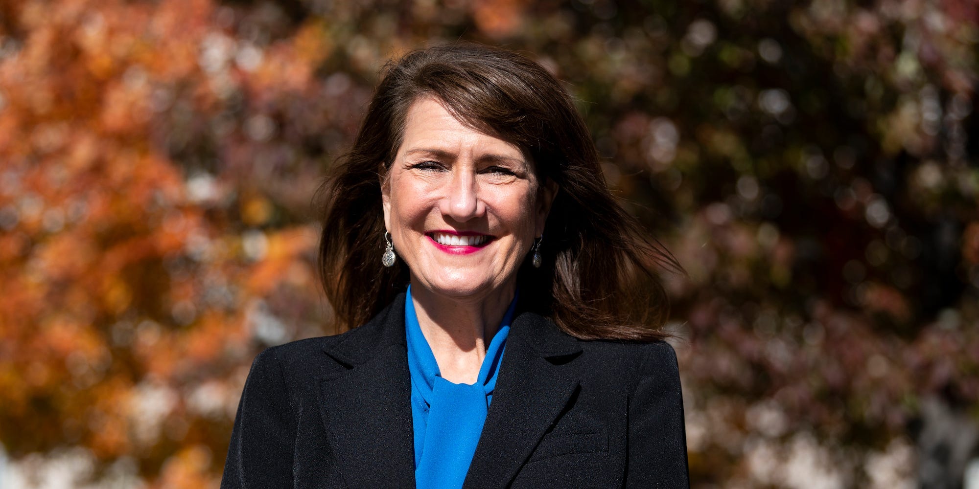 Democratic Rep. Marie Newman of Illinois outside the Capitol on November 18, 2021.