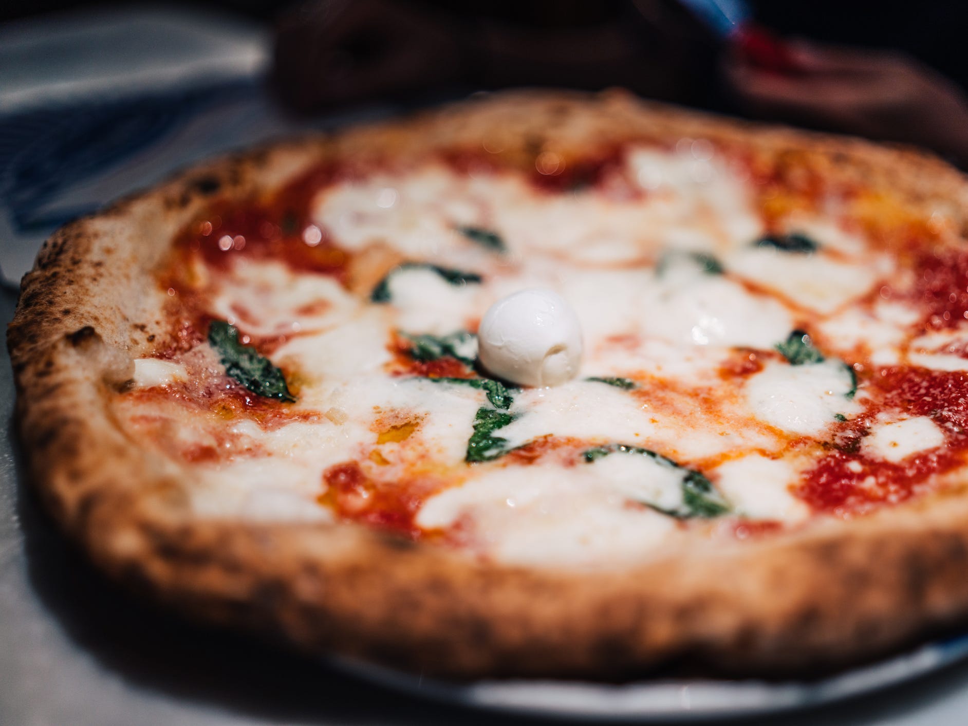 A Neapolitan pizza.