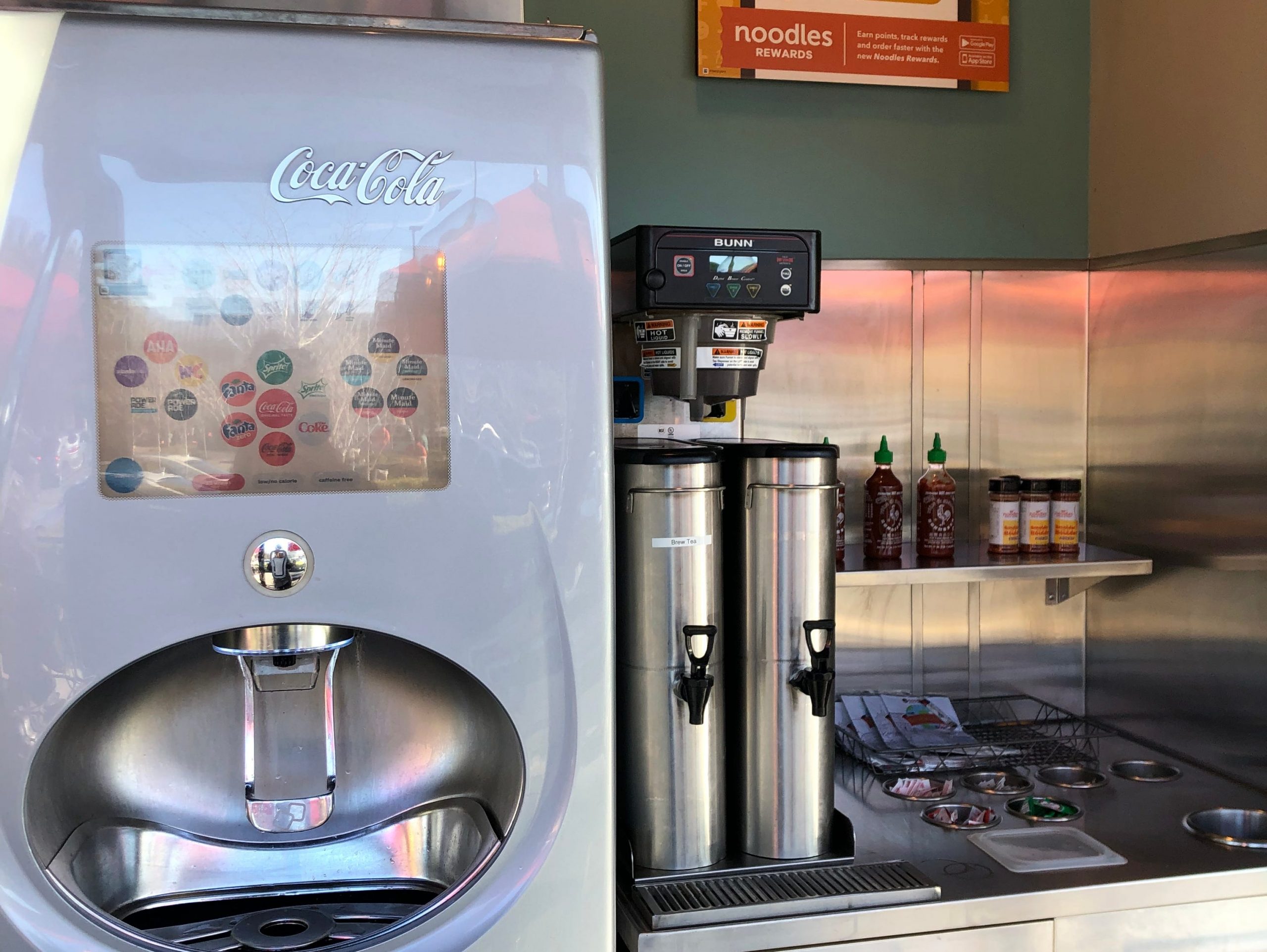 Coca-Cola machine at Noodles & Company