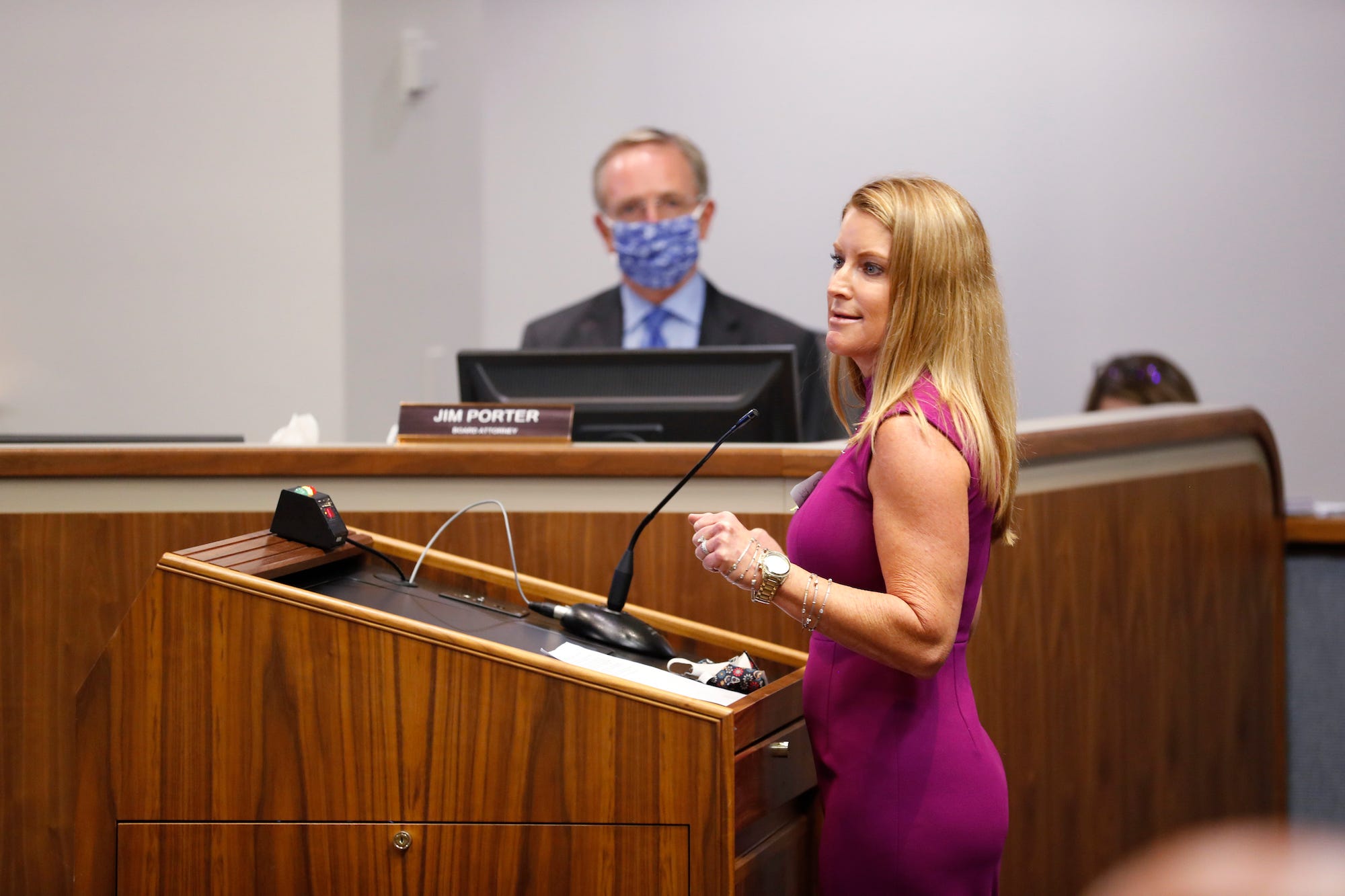 School board meeting protest