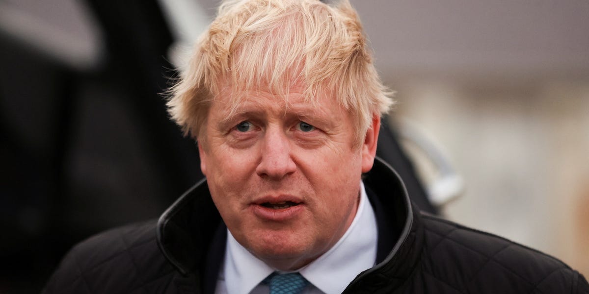 British Prime Minister Boris Johnson visits RAF Valley in Anglesey, Britain January 27, 2022.