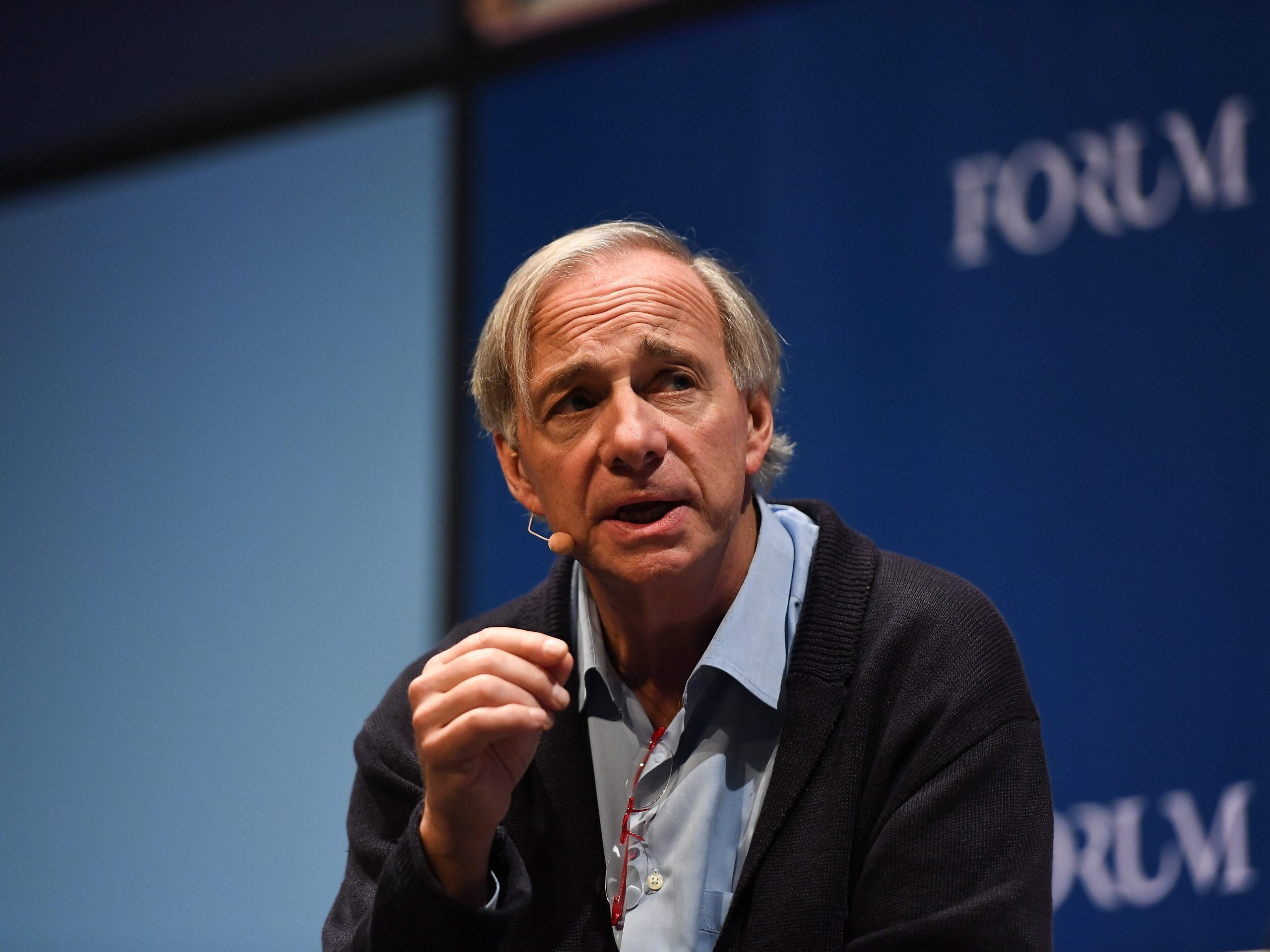 Ray Dalio on the Forum stage during day two of Web Summit 2018.