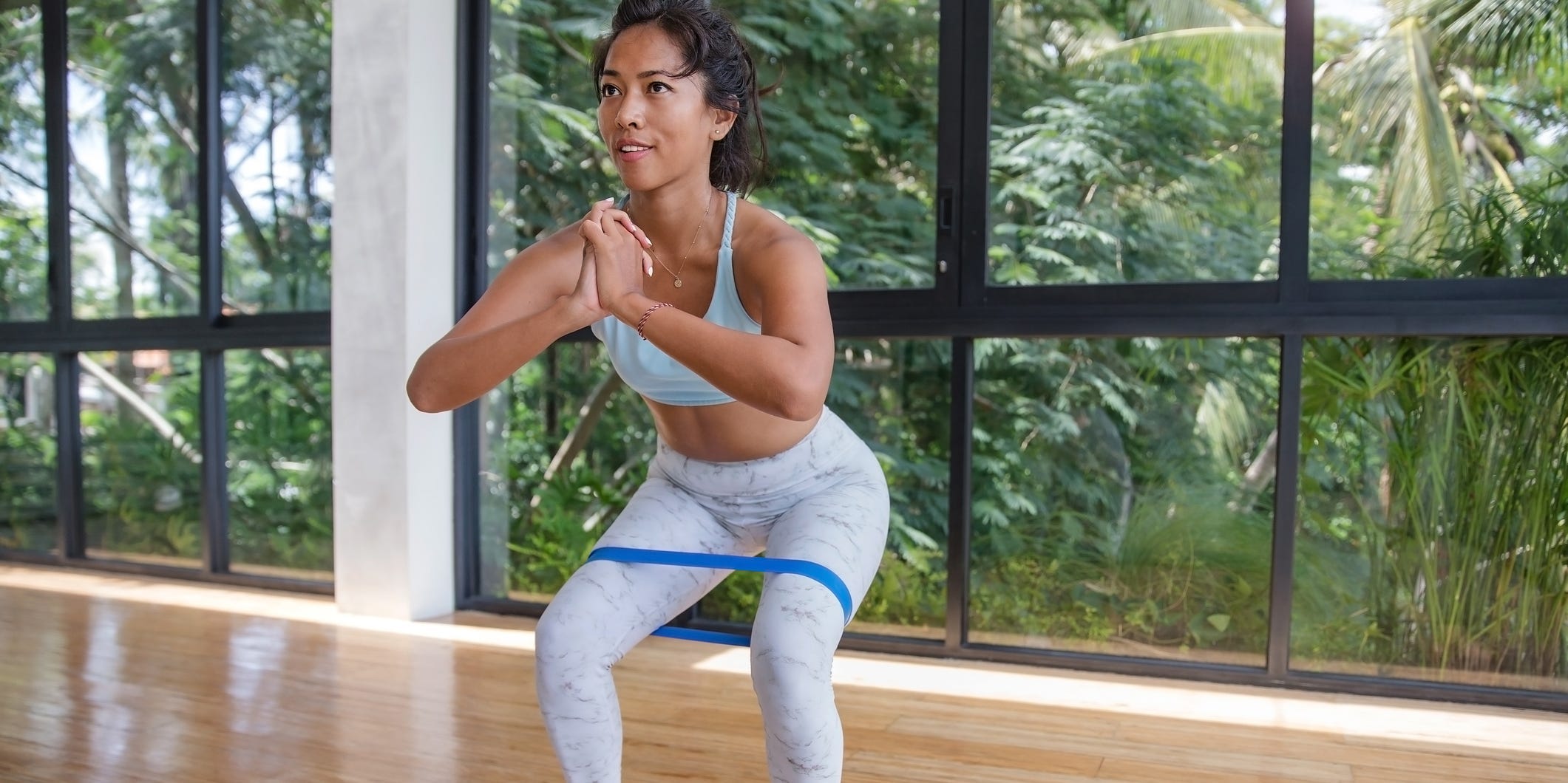 Squats are a great exercises to tone and strengthen your hamstring muscles.