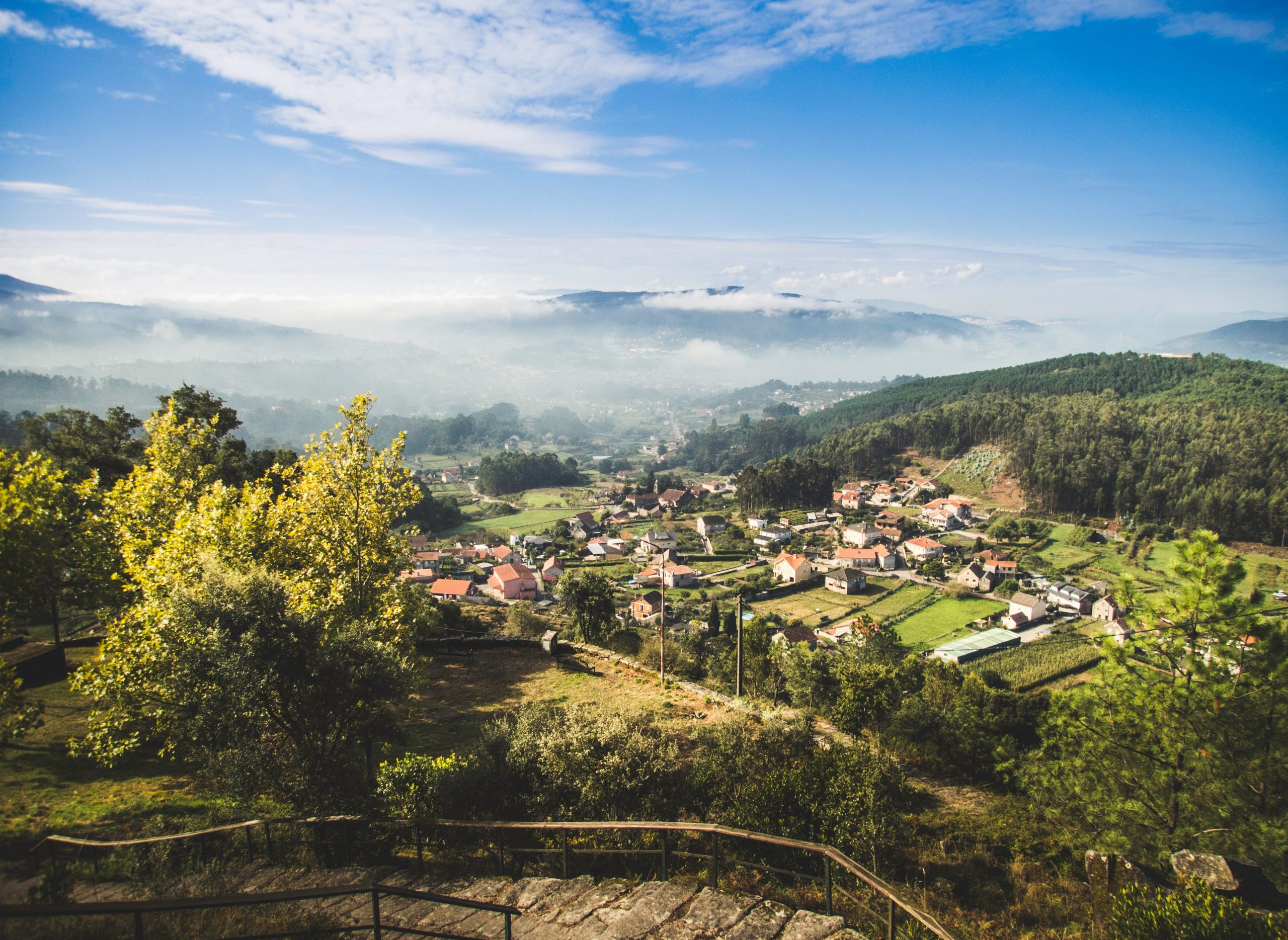 A hill in the municipality of Redondela in Galicia, Spain.