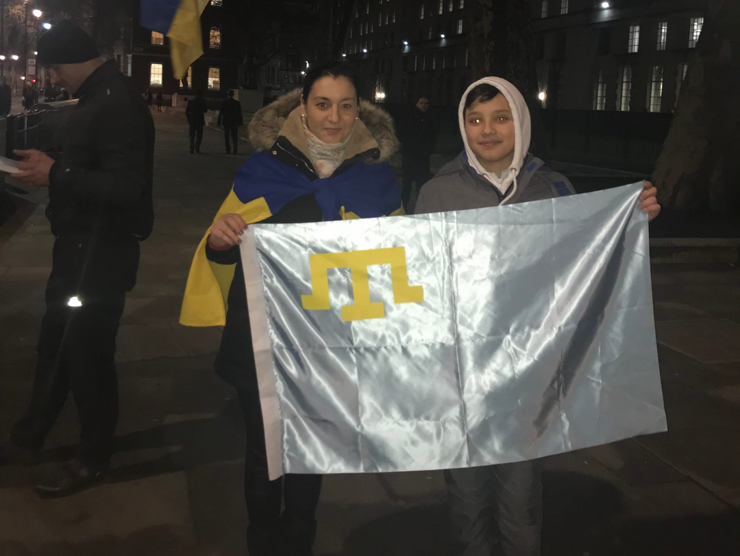 Natalia Ravlyuk protesting