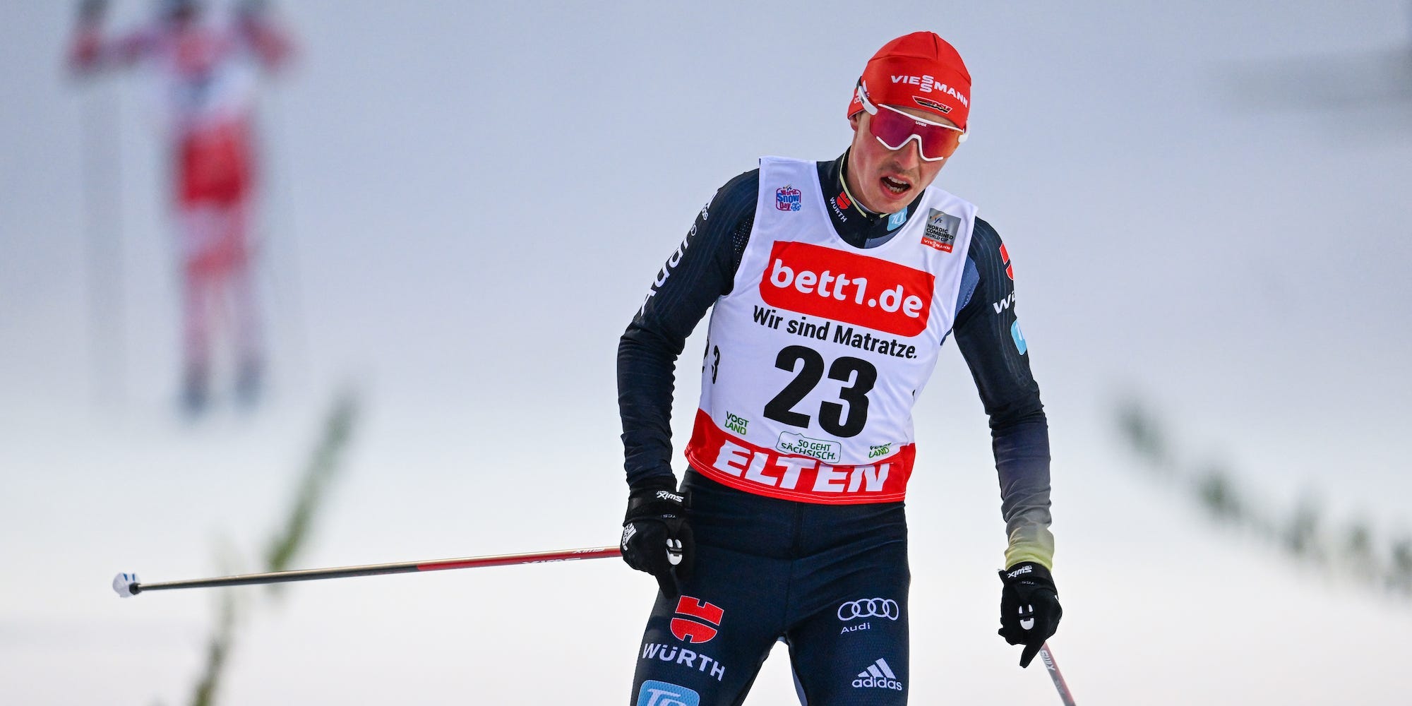 Eric Frenzel competes at the Nordic combined in 2022.