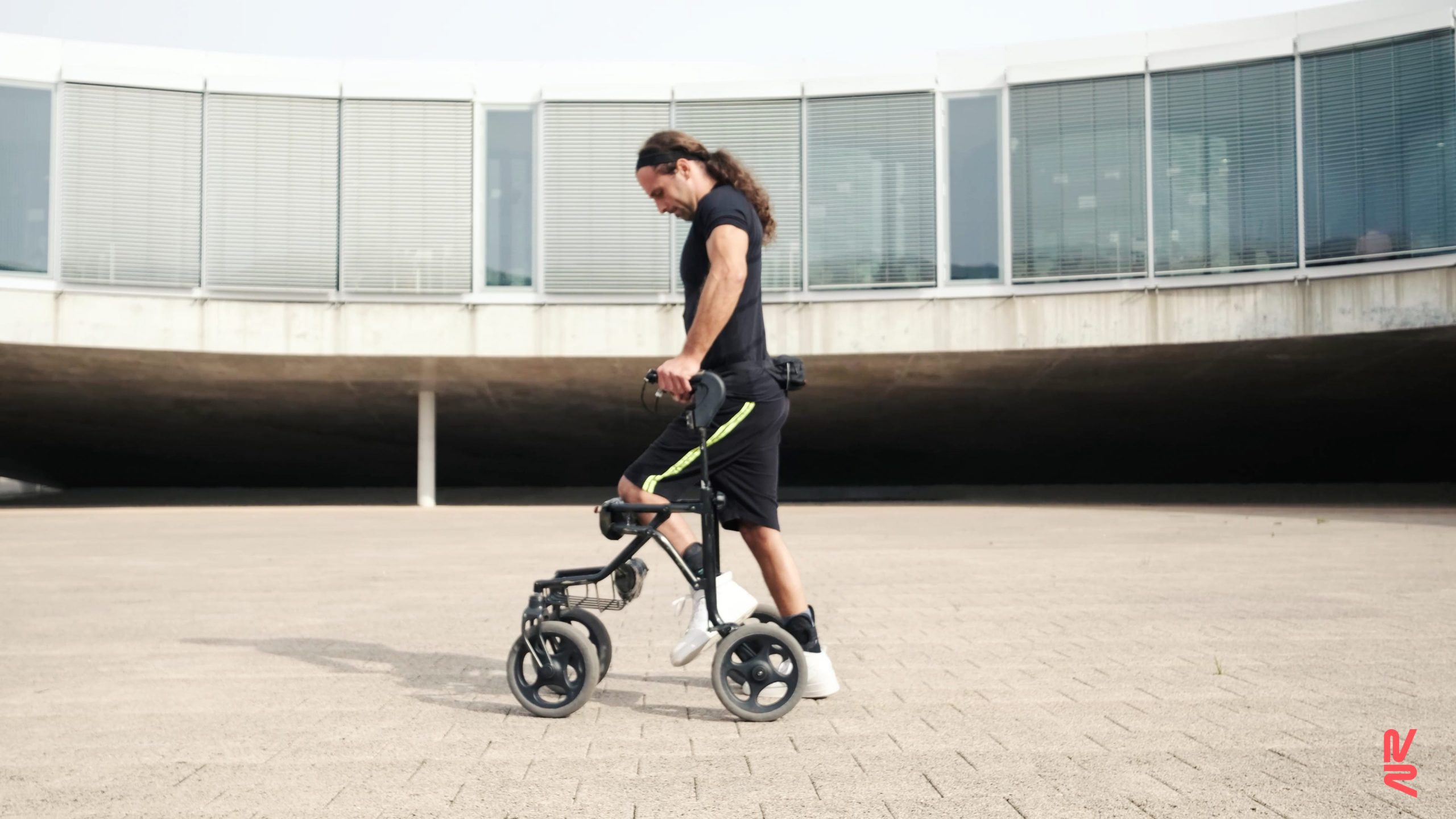 man walking with spinal cord stimulator