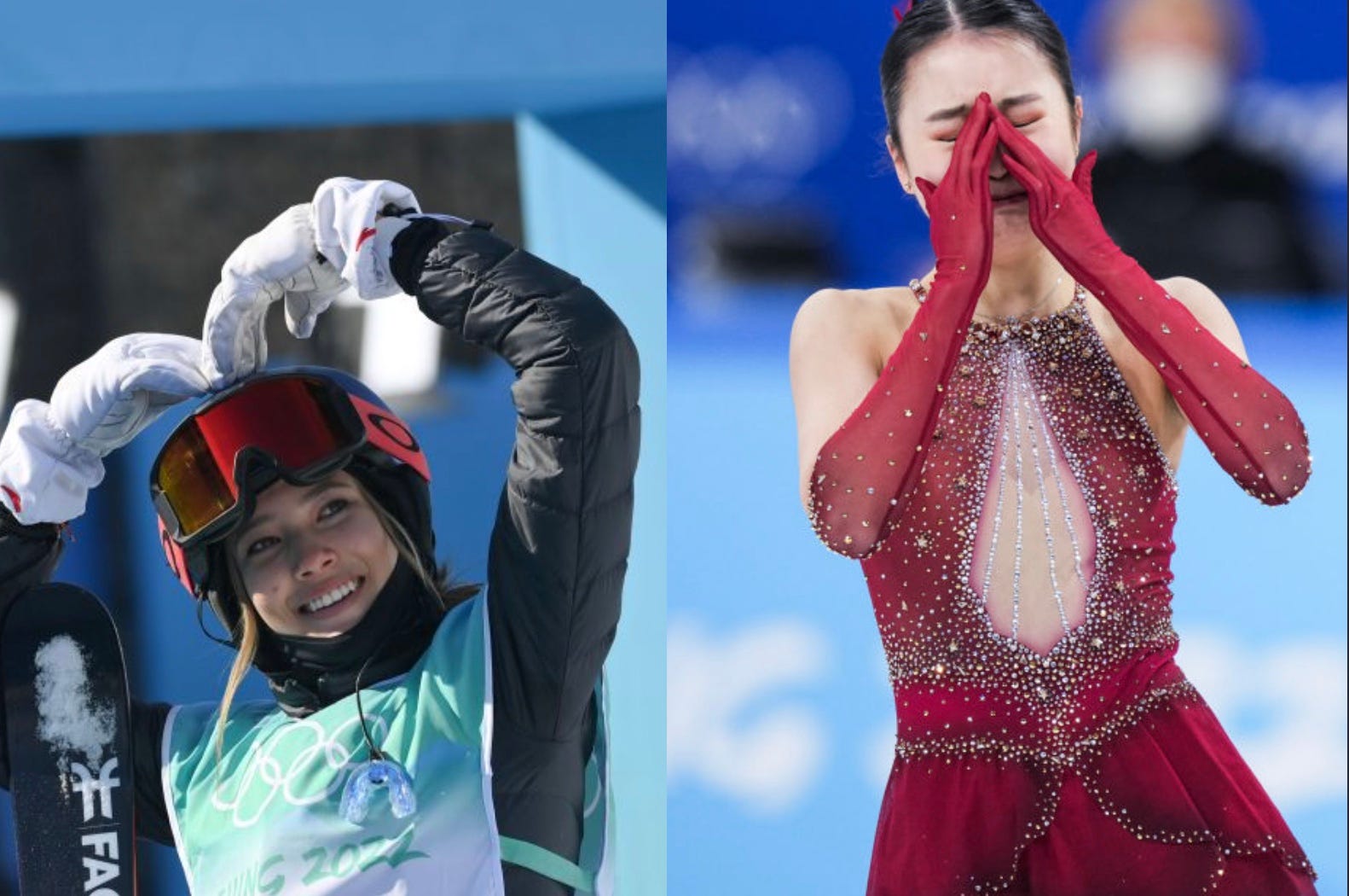 Eileen Gu and Zhu Yi