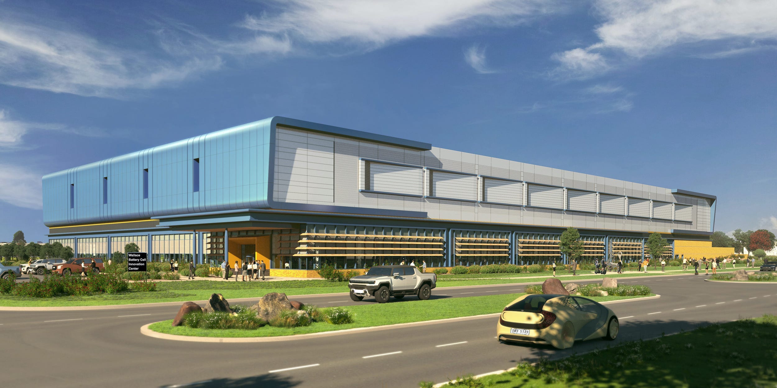 A rendering of General Motors' Wallace Battery Cell Innovation Center.