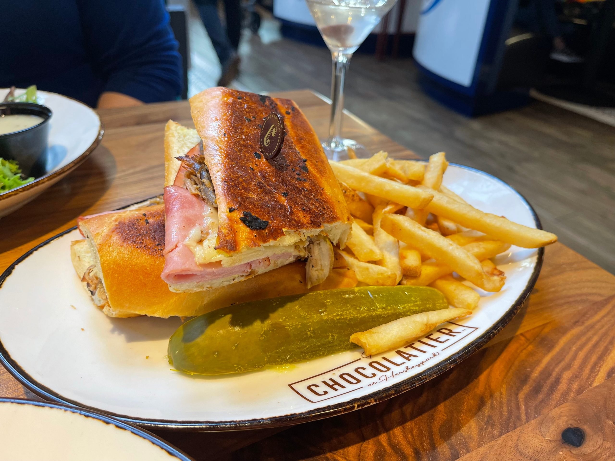 A Cuban sandwich on plate