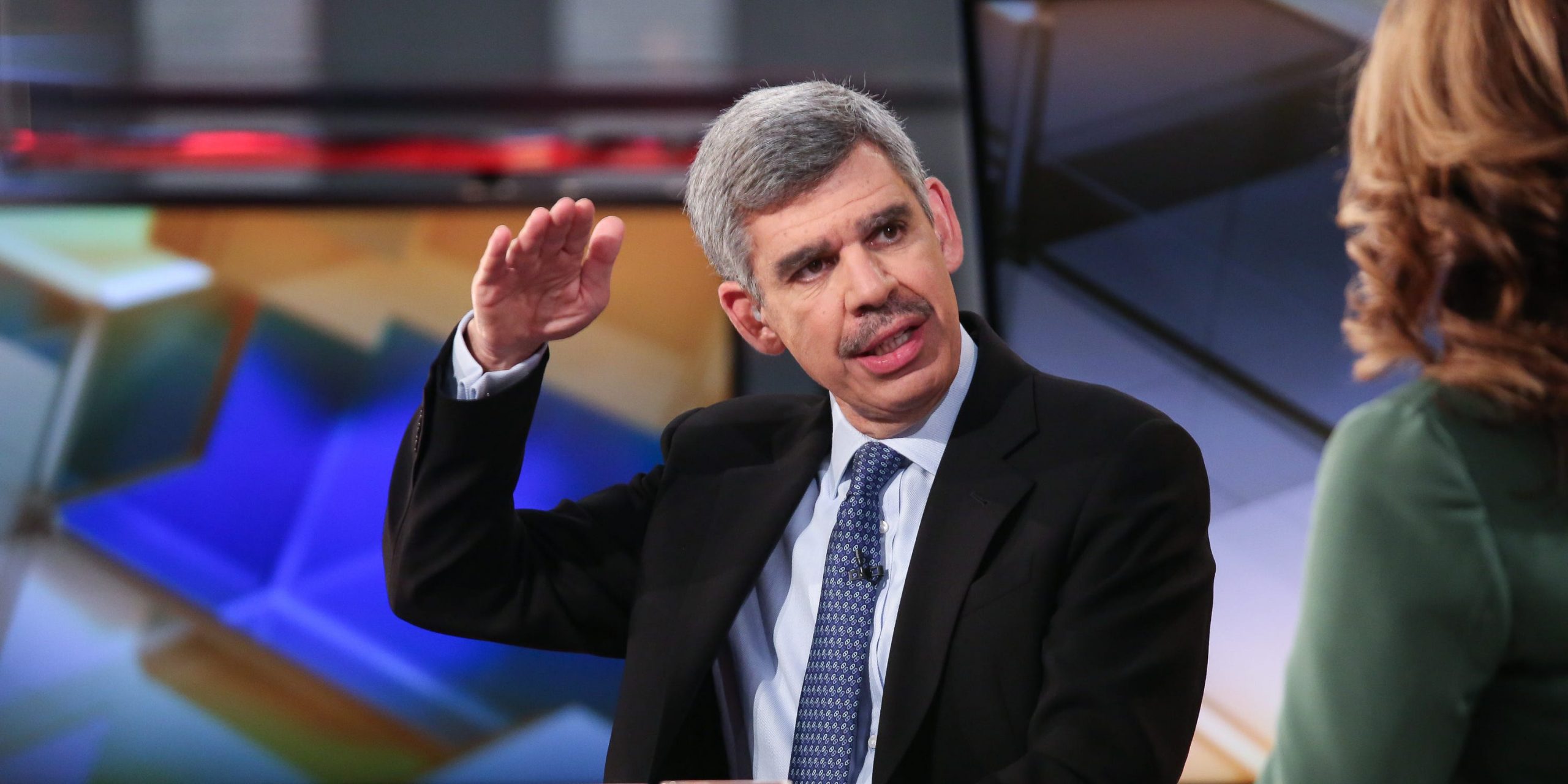 Mohamed El-Erian, Chief Economic Adviser of Allianz appears on a segment of "Mornings With Maria" with Maria Bartiromo on the FOX Business Network at FOX Studios on April 29, 2016 in New York City.