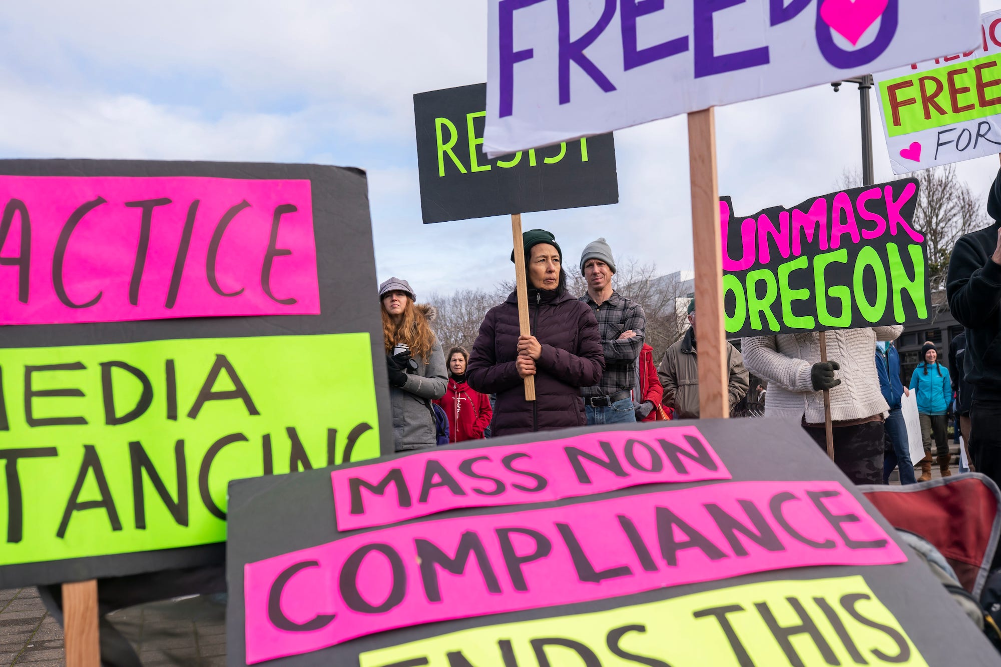 Mask mandate protest