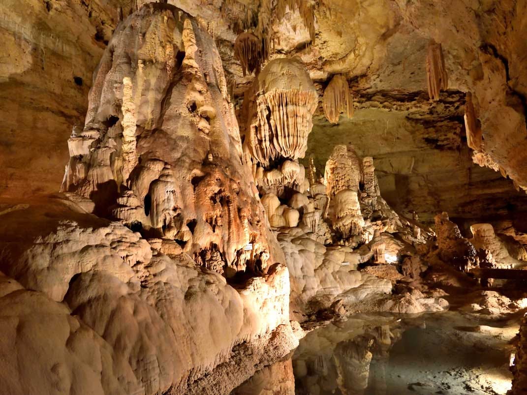 The natural bridge cavern formations in San Antonio