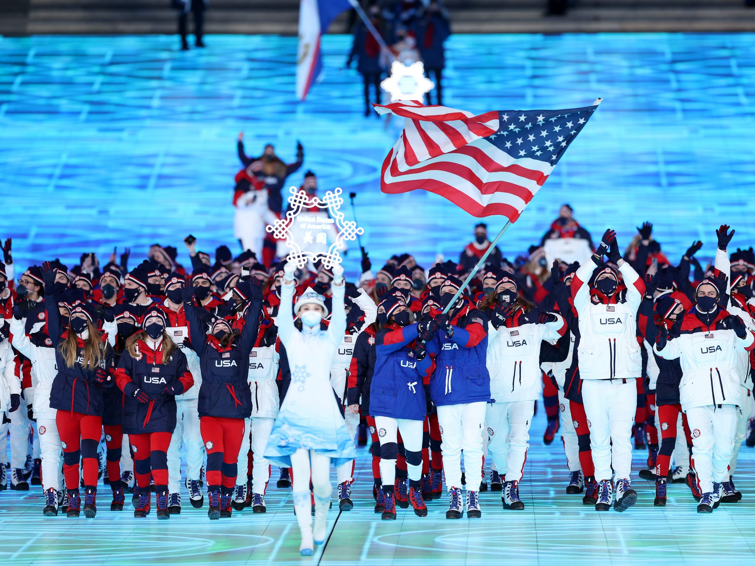 Team USA opening ceremony Beijing.