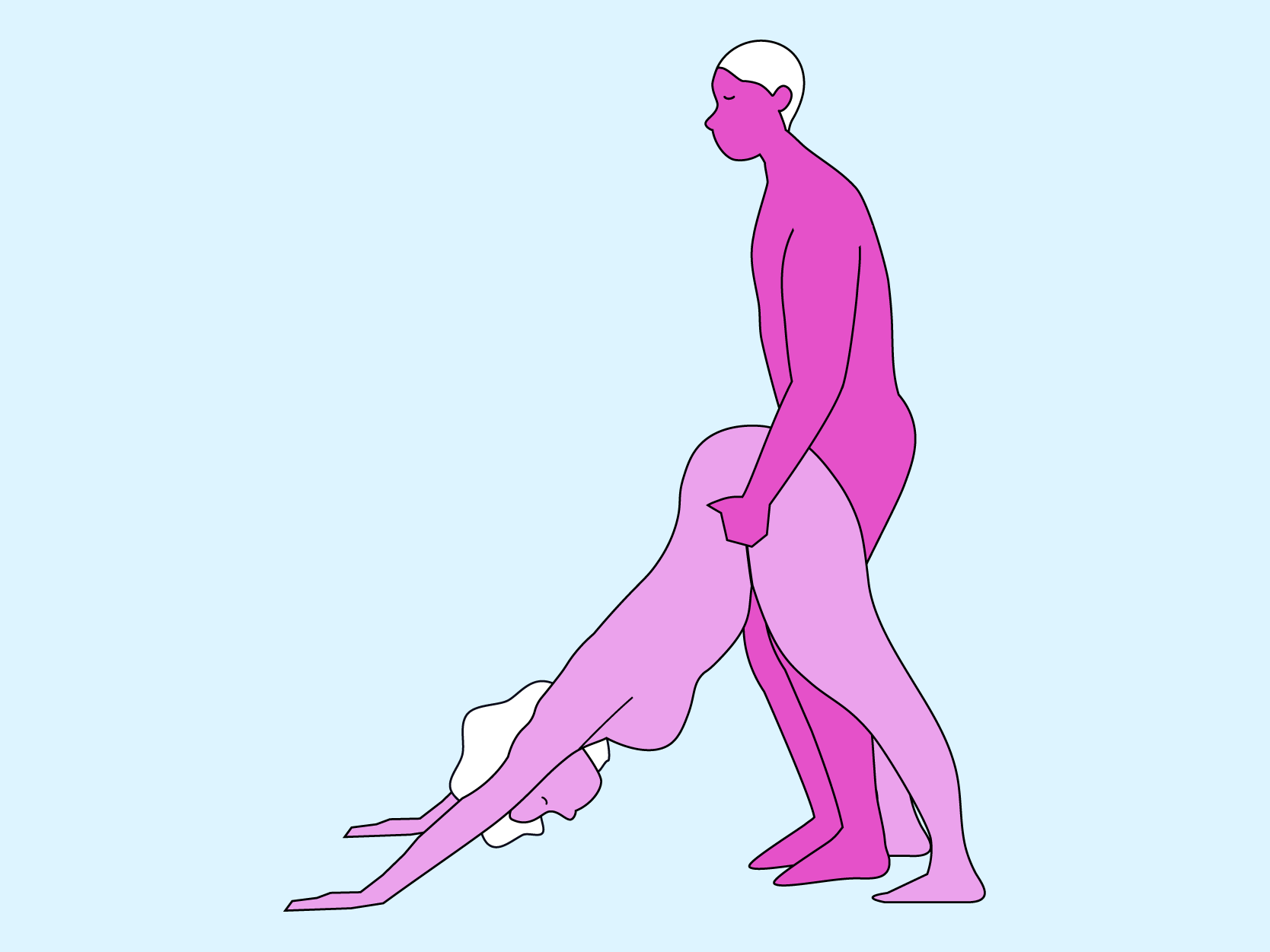 Health Reference Downward dog position illustration