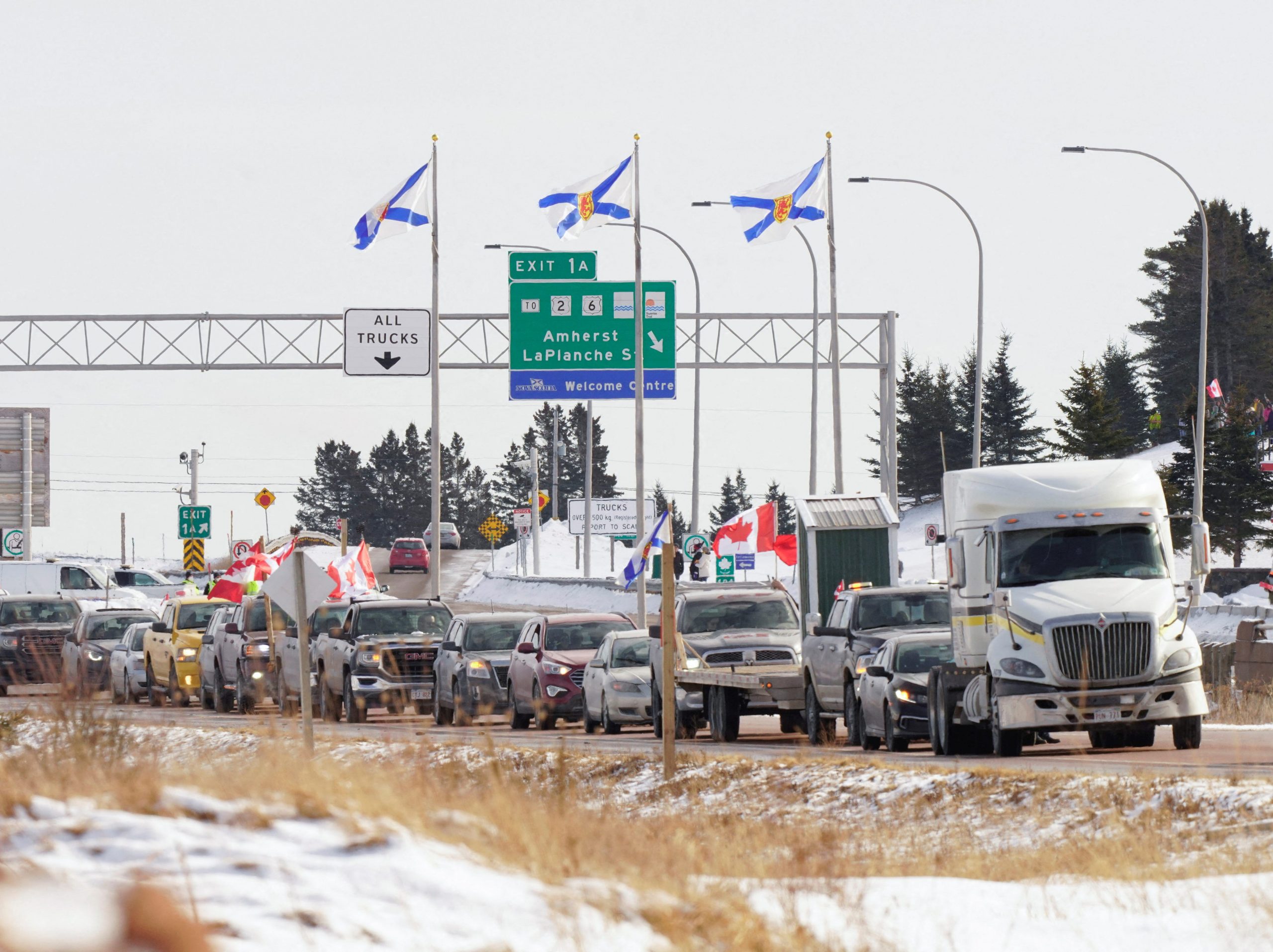 Freedom Convoy truckers drive to Canadian capitol