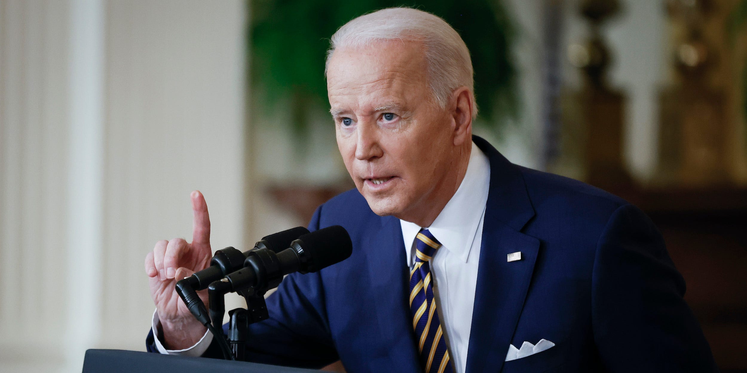 President Joe Biden at his first press conference of 2022.